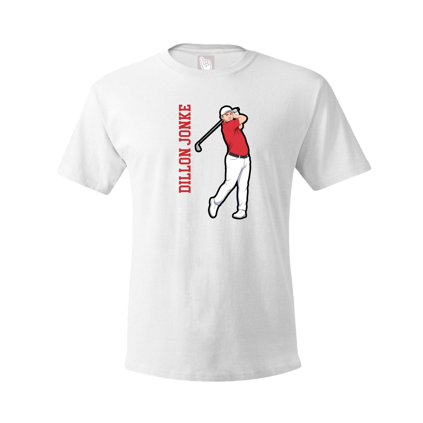 Tee — Name Vertical in White