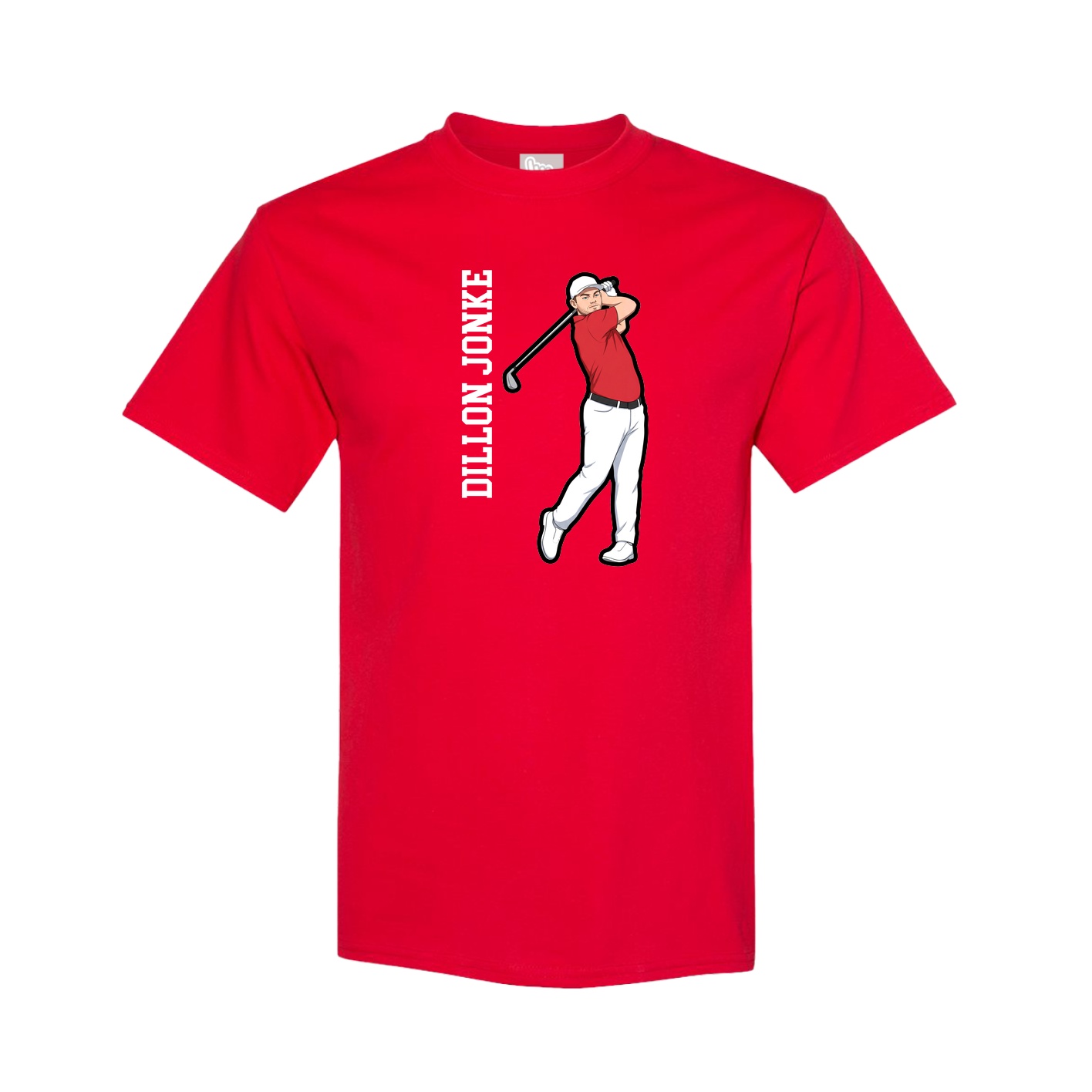 Youth Tee — Name Vertical in Red
