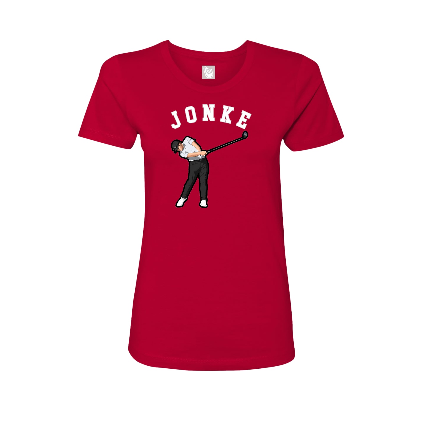 Fitted Women's Tee — Shirsey Arch in Red
