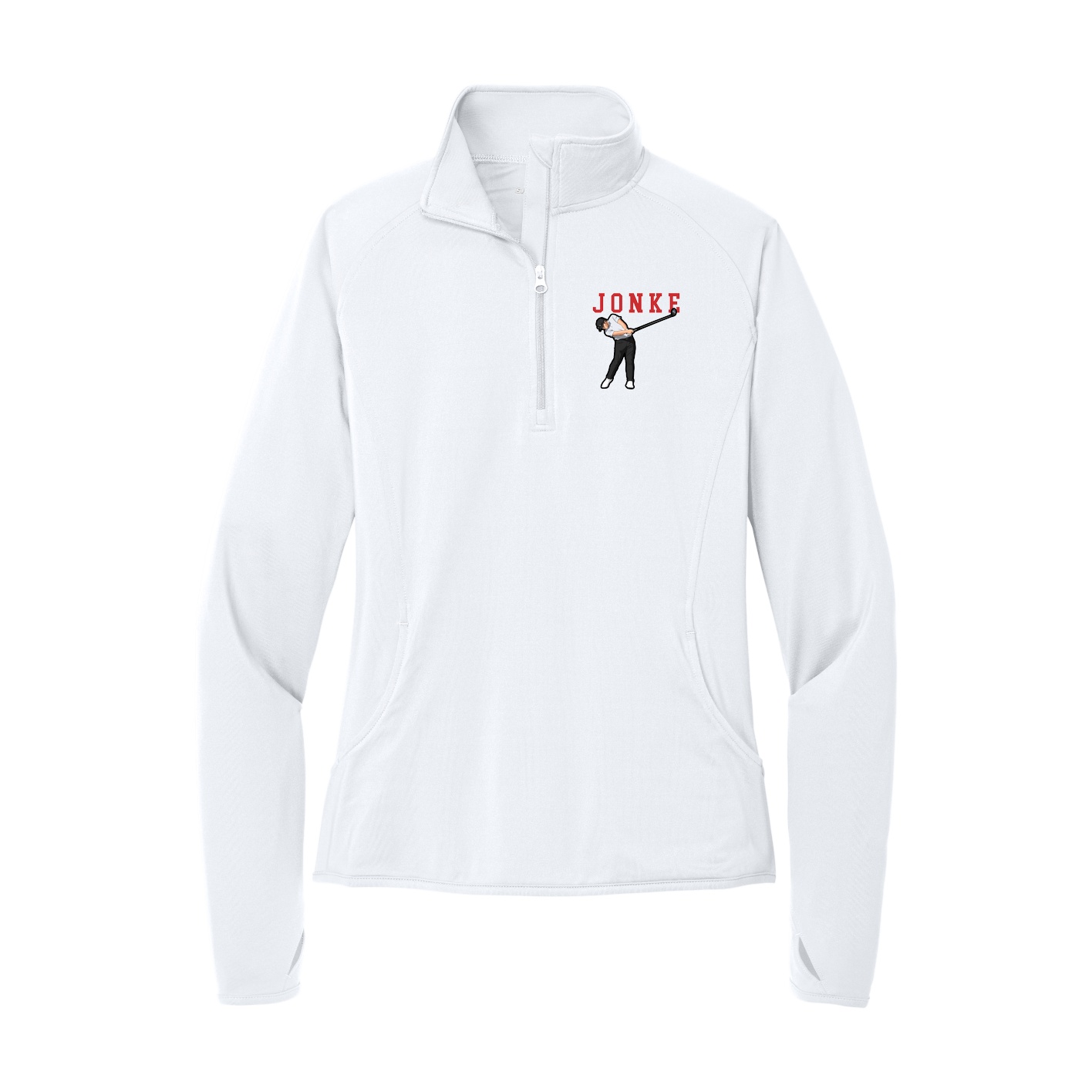 Women's Q-Zip Pullover — Shirsey in White