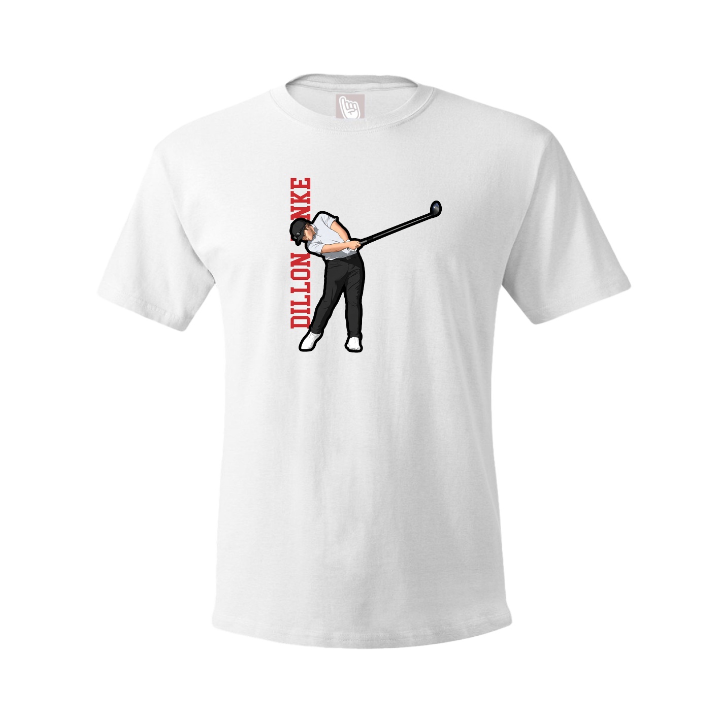Youth Tee — Name Vertical in White