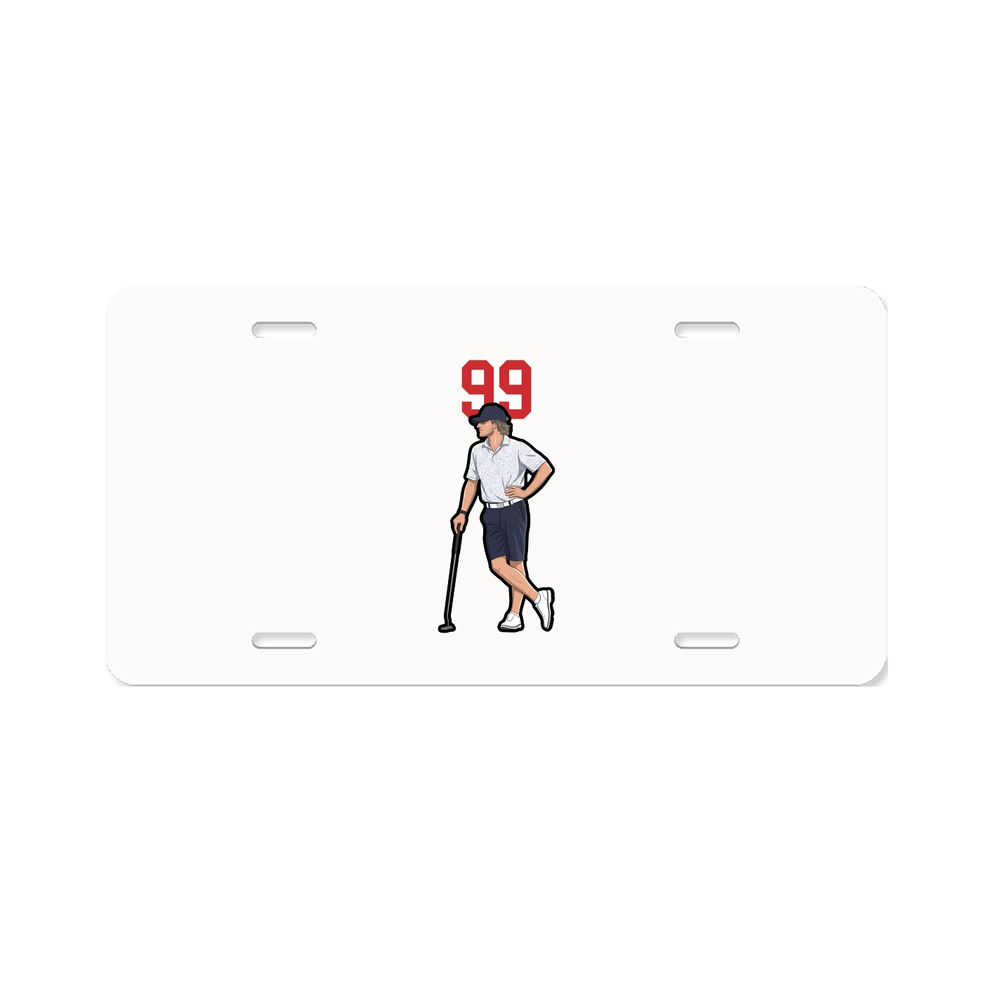License Plate — Number Top in Classic