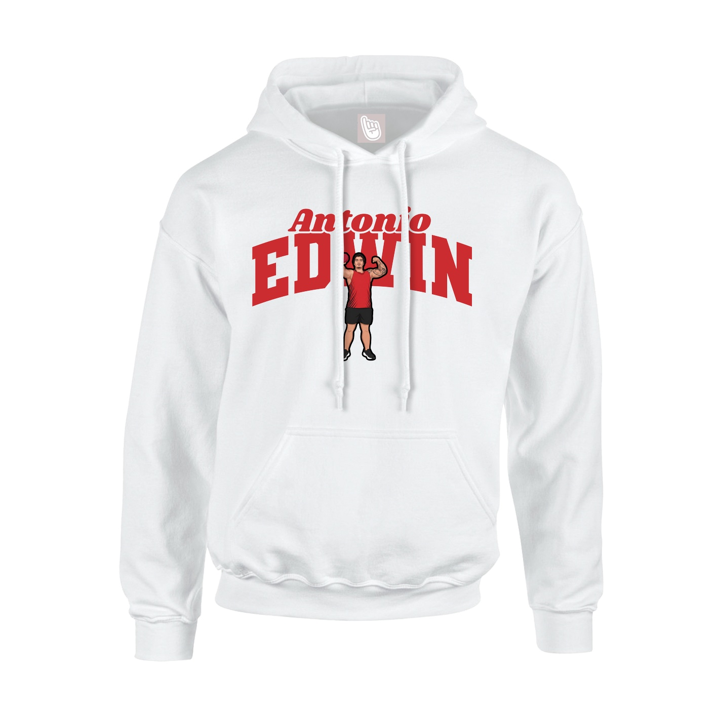 Hoodie — Signature Arch in White