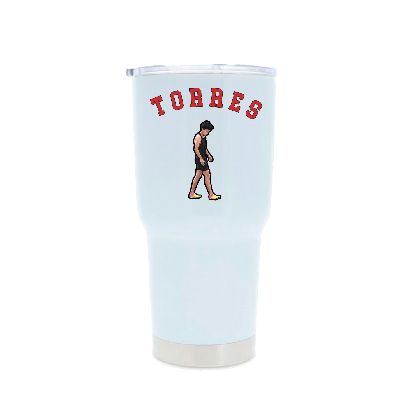 30oz Stainless Steel Tumbler — Shirsey Arch in White
