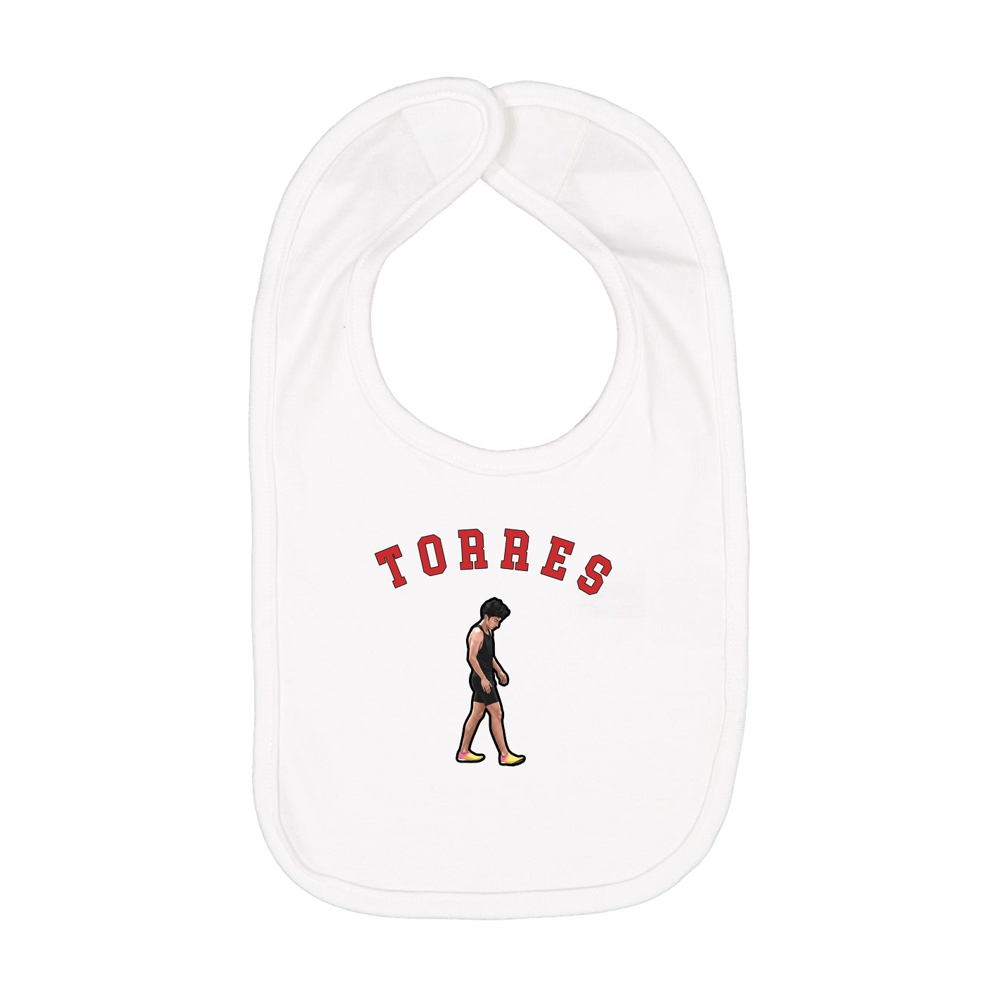 Infant Bib — Shirsey Arch in White