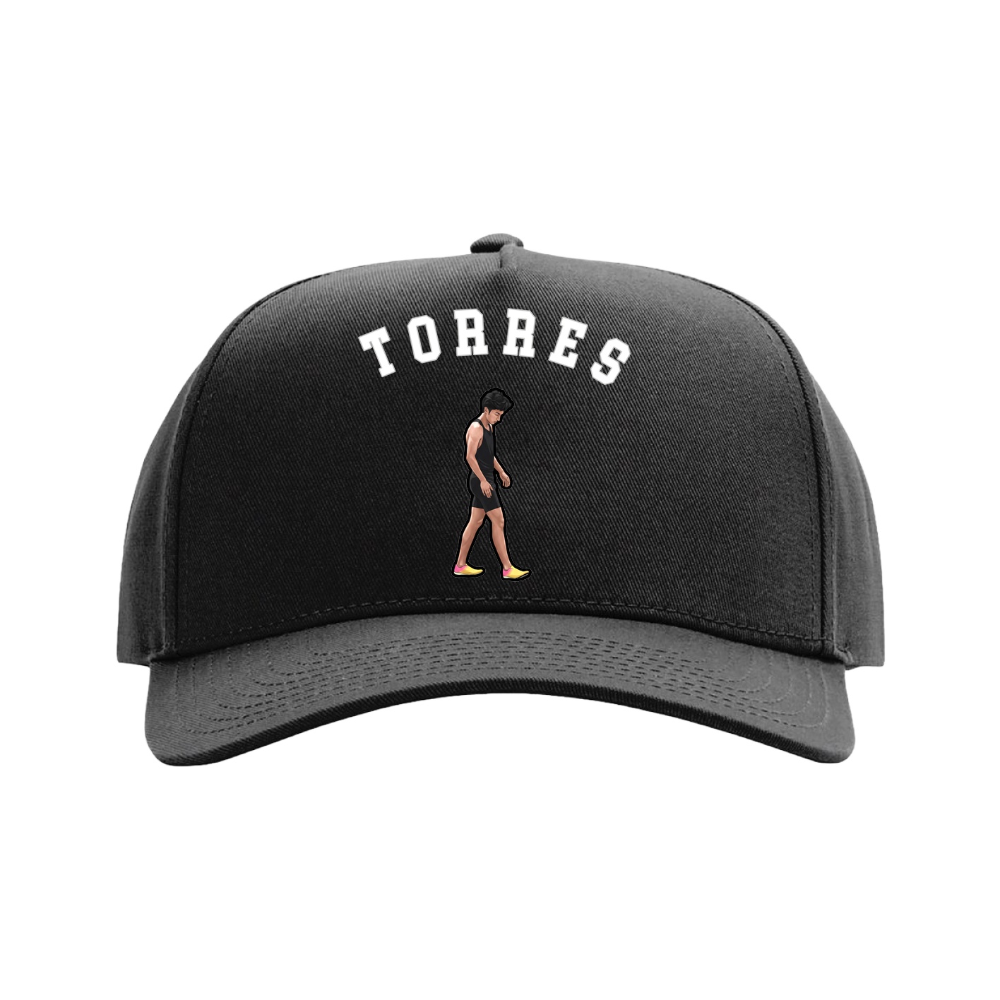 Full Fabric Five-Panel Champ Cap — Shirsey Arch in Black