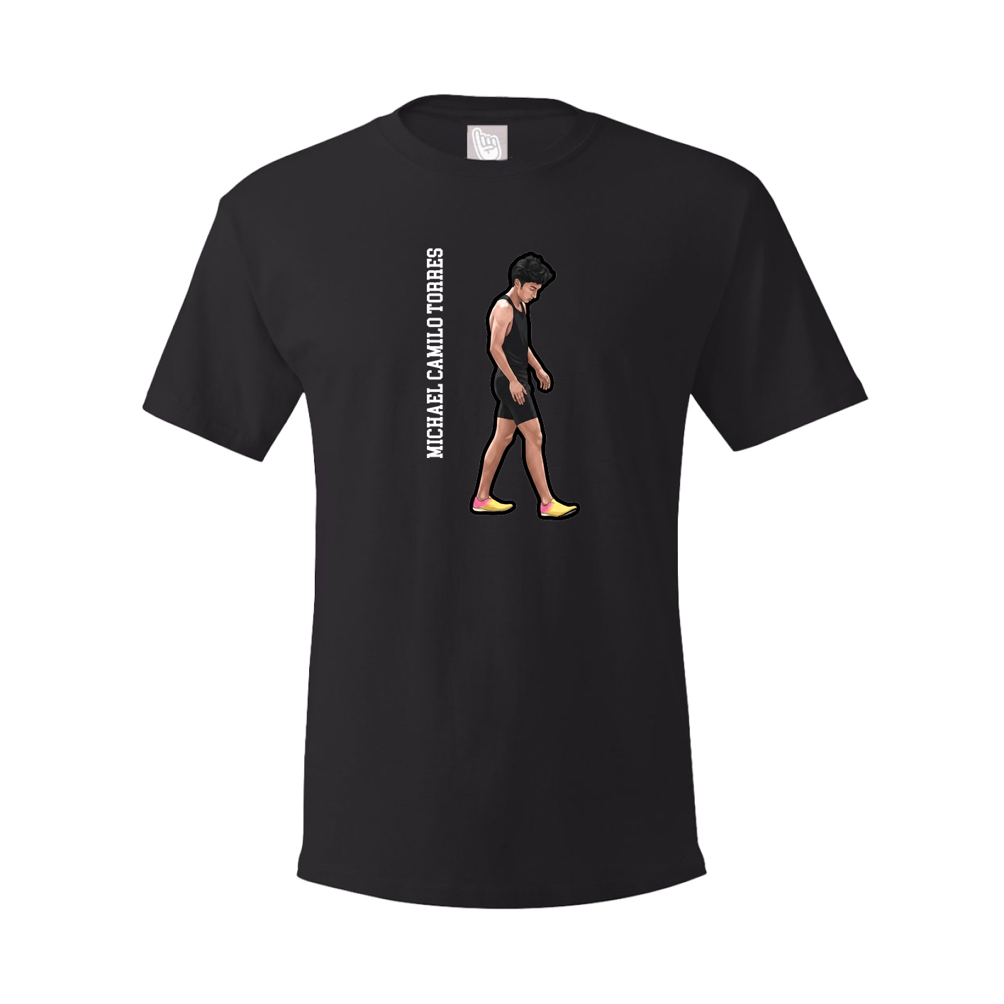 Tee — Name Vertical in Black