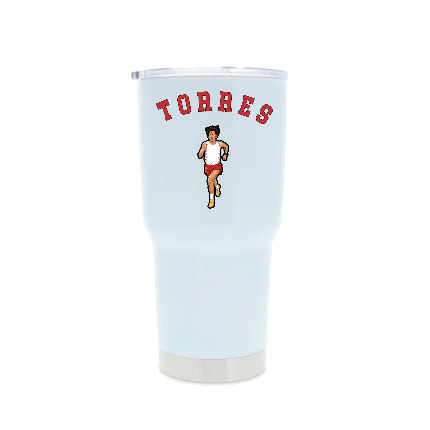 30oz Stainless Steel Tumbler — Shirsey Arch in White
