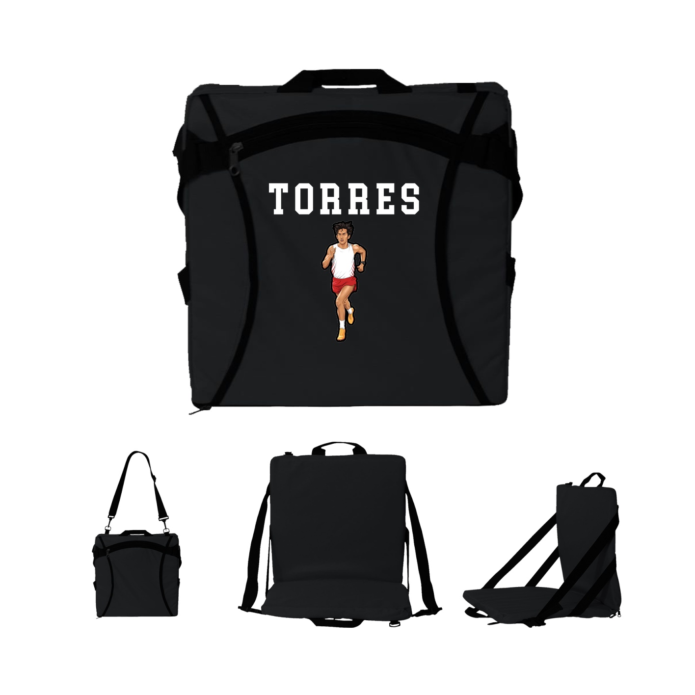 Folding Stadium Seat — Shirsey in Black