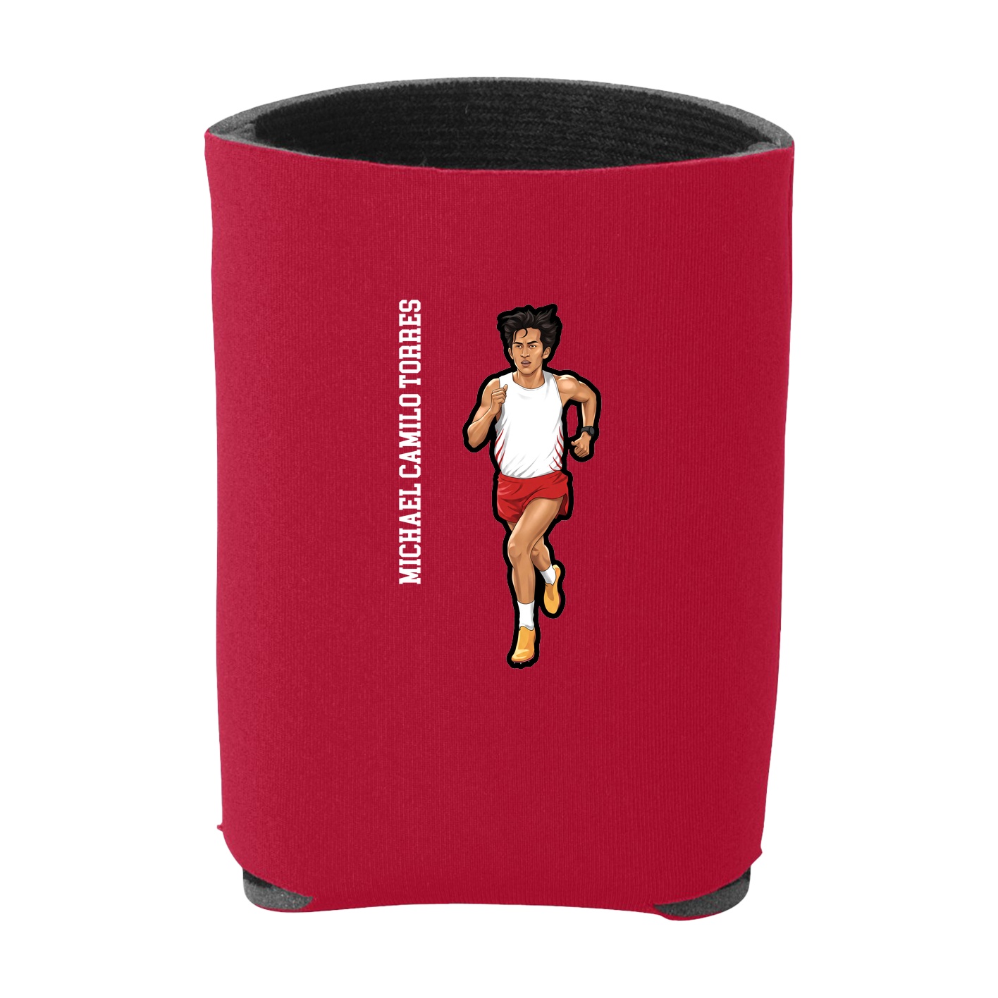 Can Holder — Name Vertical in Red