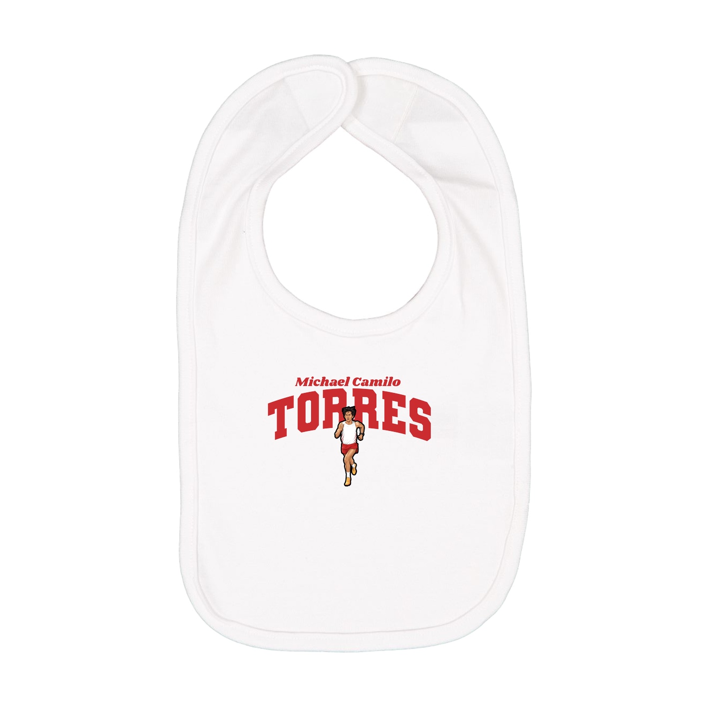 Infant Bib — Signature Arch in White