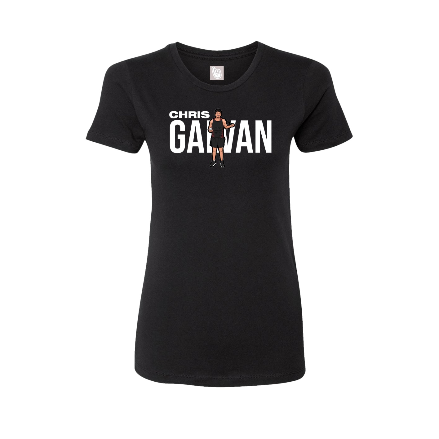Fitted Women's Tee — Player Name in Black