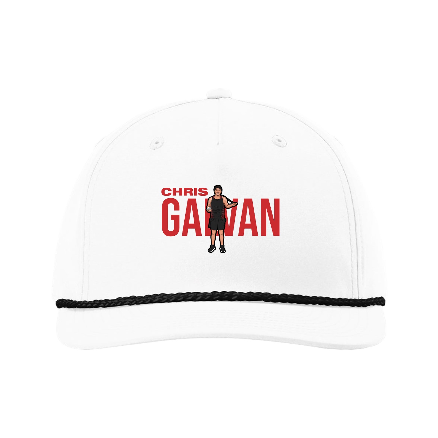 Five-Panel Classic Rope Cap — Player Name in White