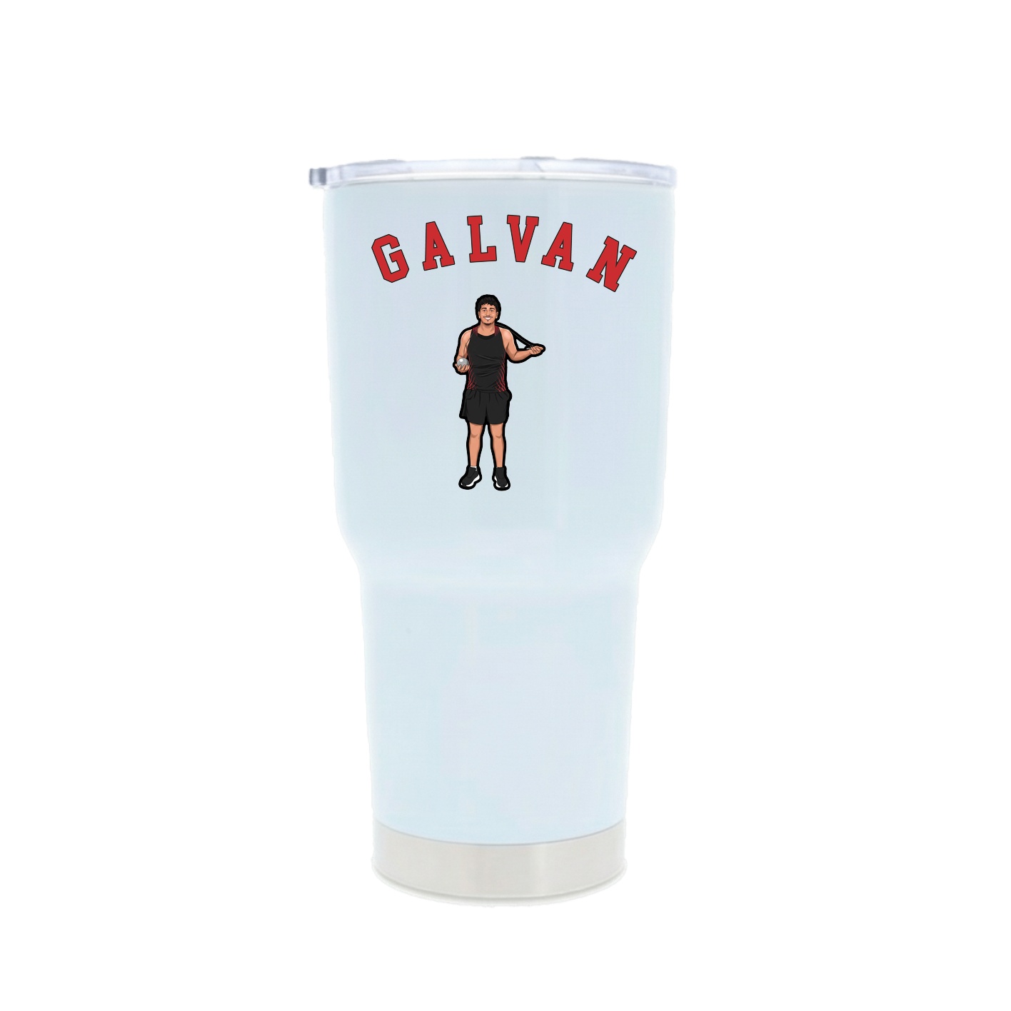 30oz Stainless Steel Tumbler — Shirsey Arch in White