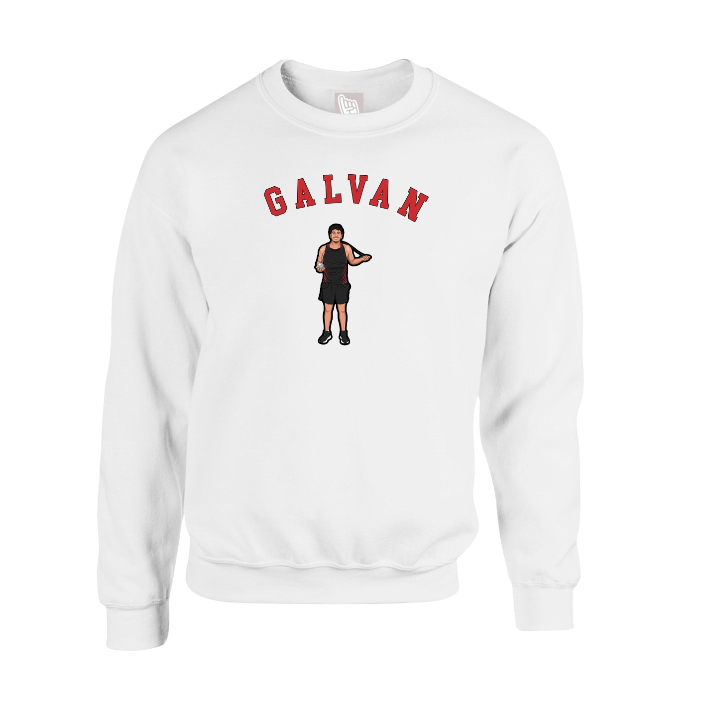 Fleece Crew — Shirsey Arch in White