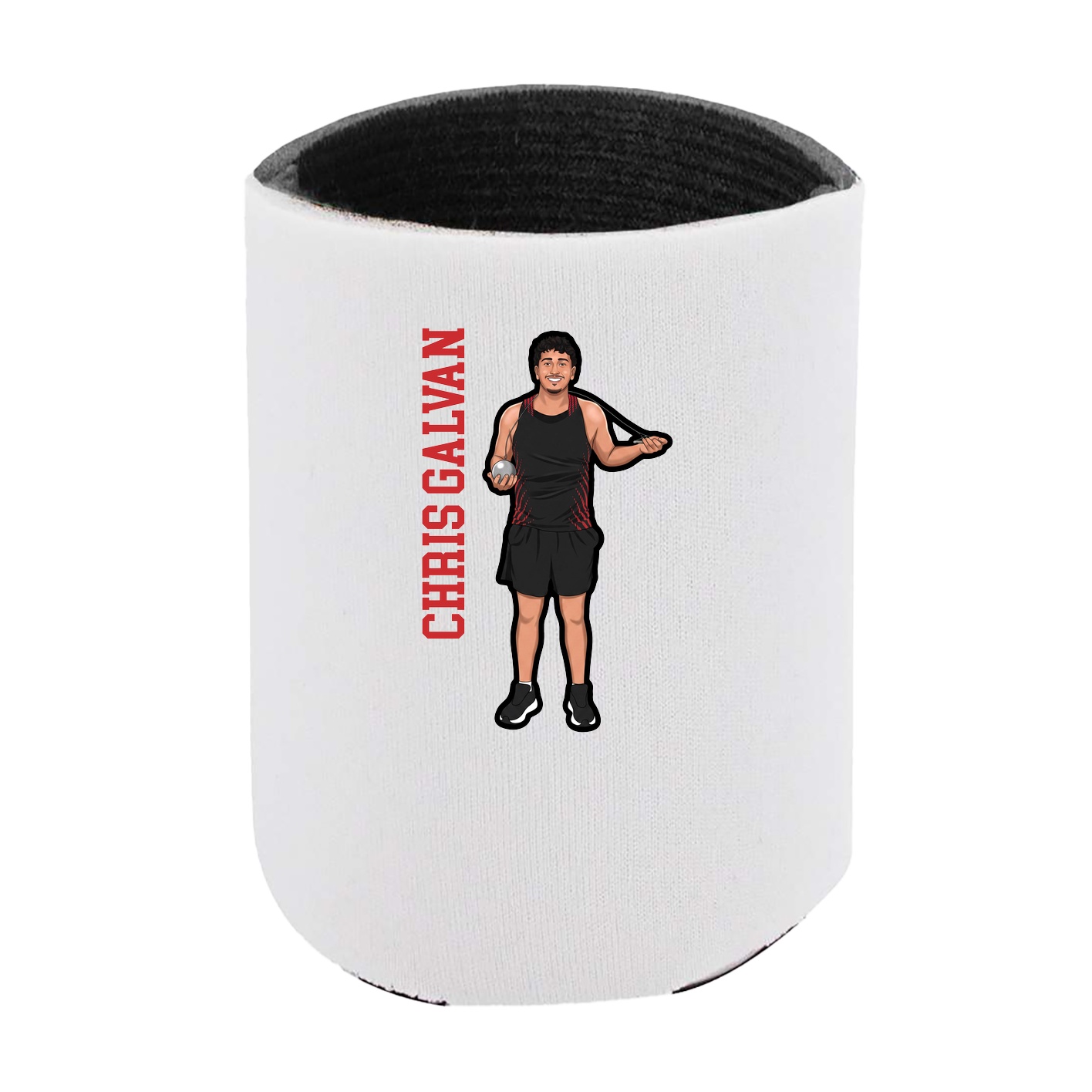 Can Holder — Name Vertical in White