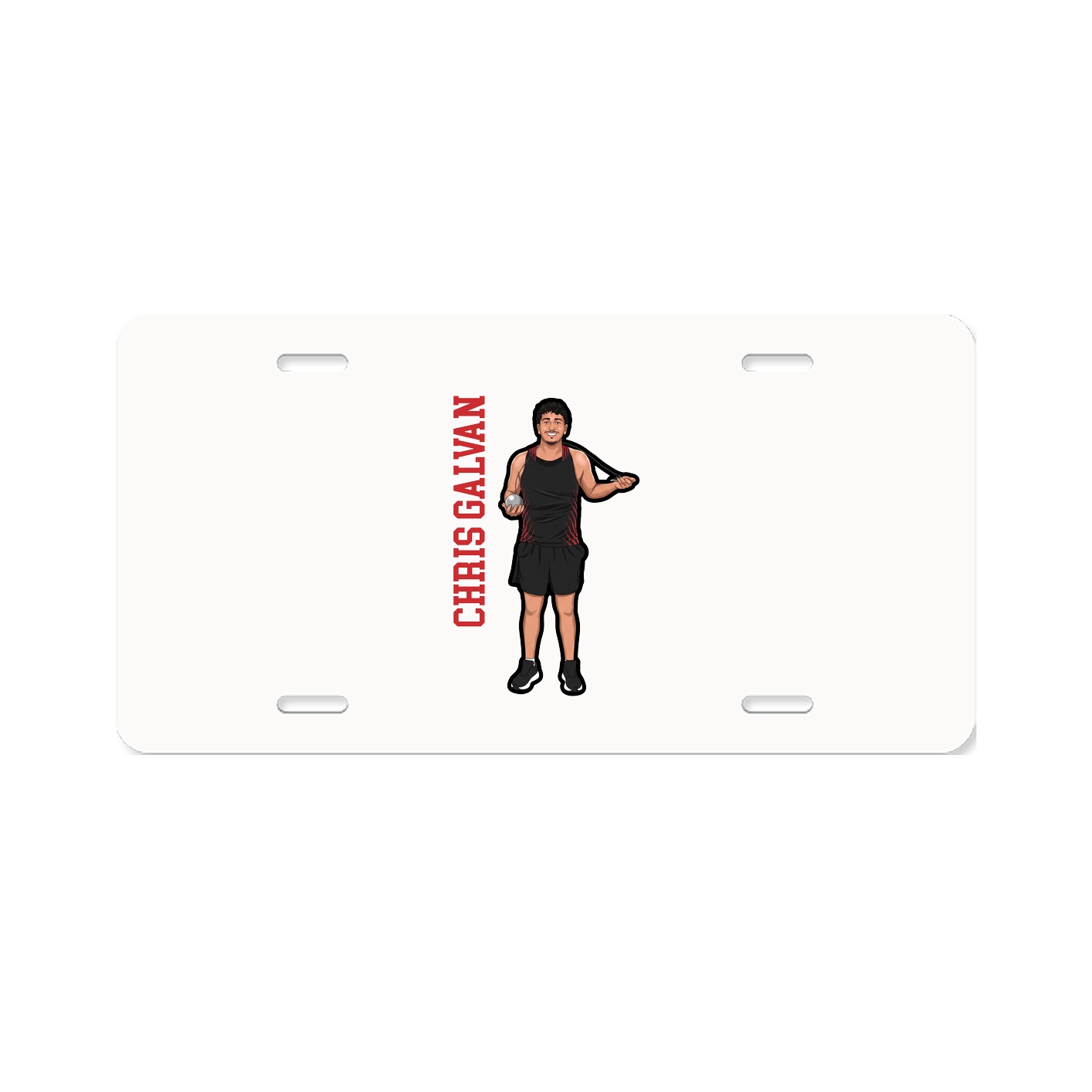 License Plate — Name Vertical in Classic
