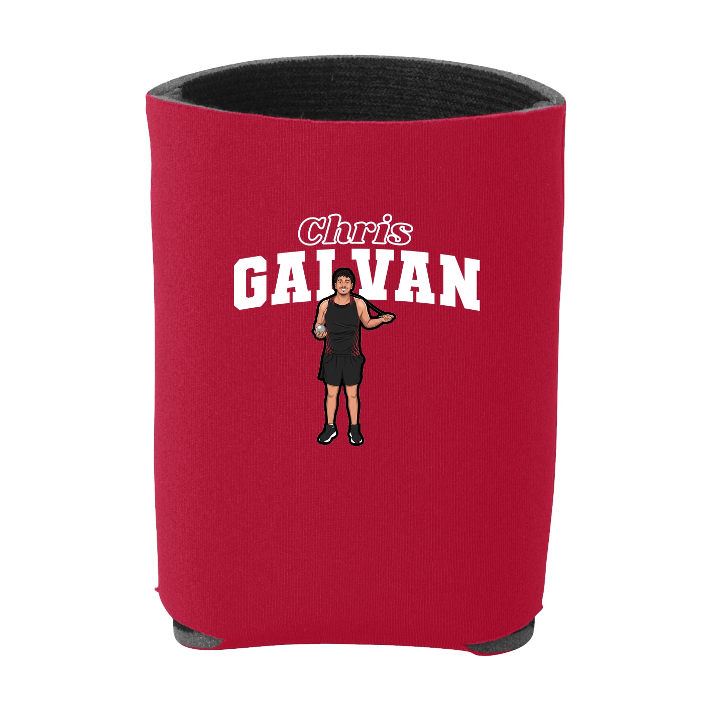 Can Holder — Name Arch in Red