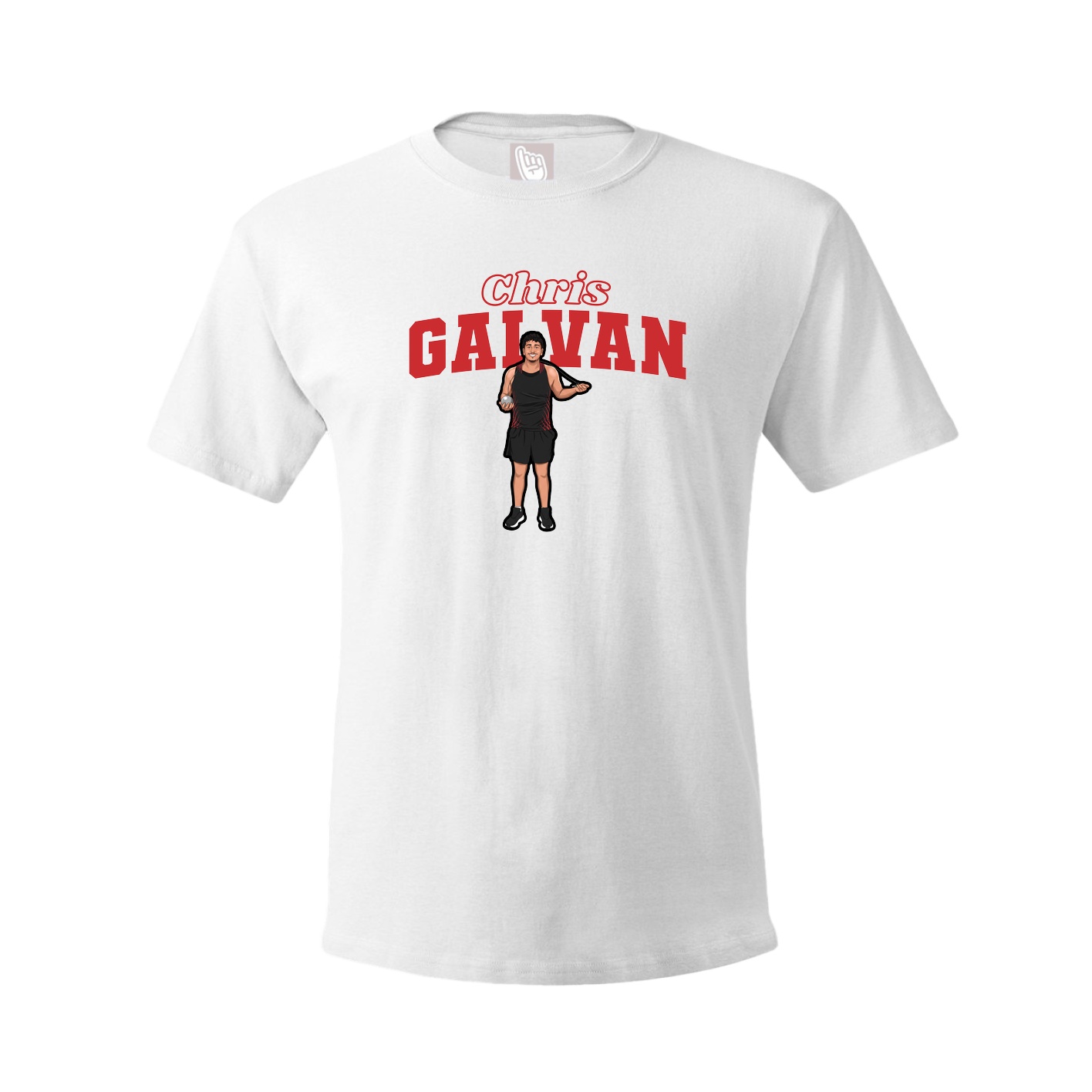 Youth Tee — Name Arch in White