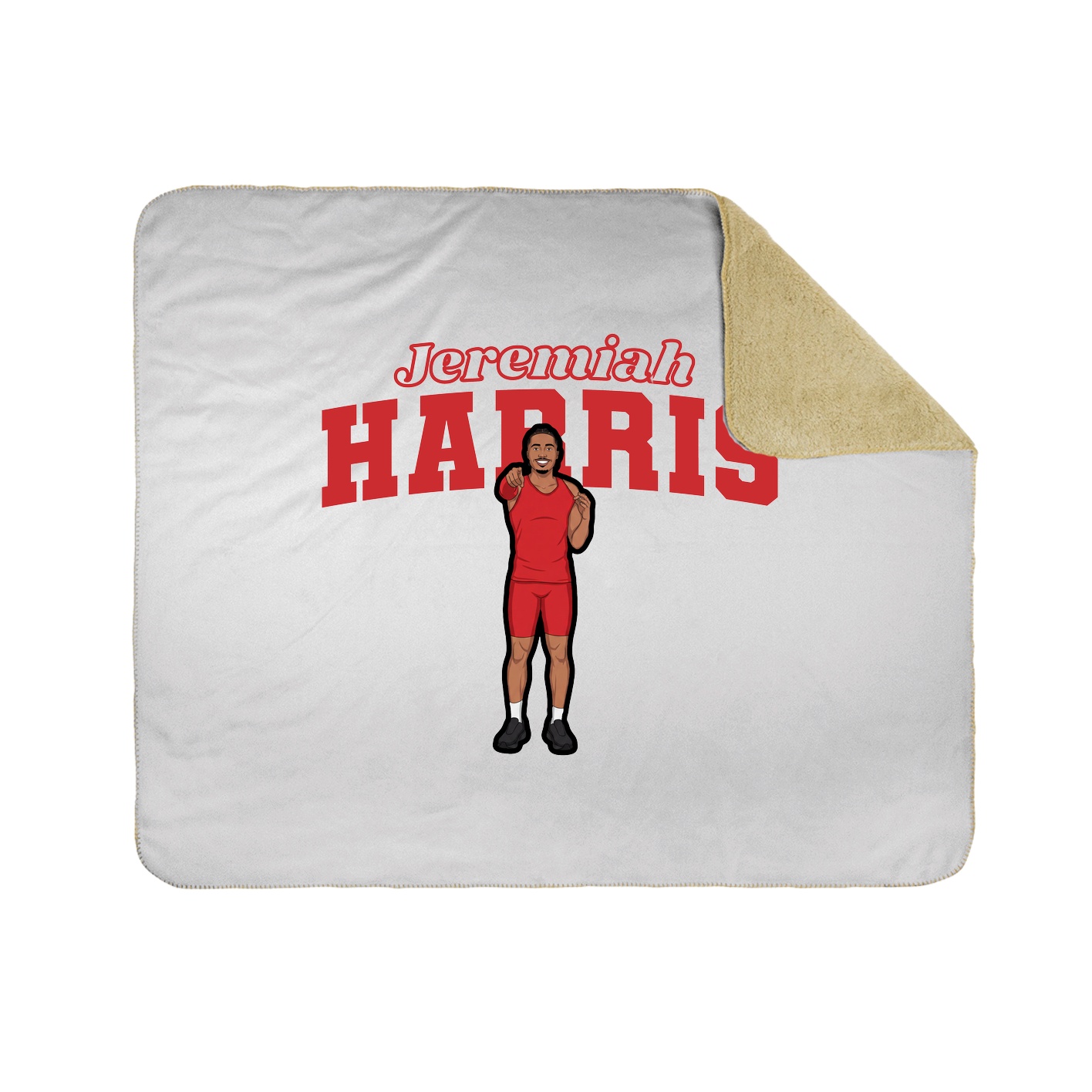 Throw Blanket — Name Arch in White