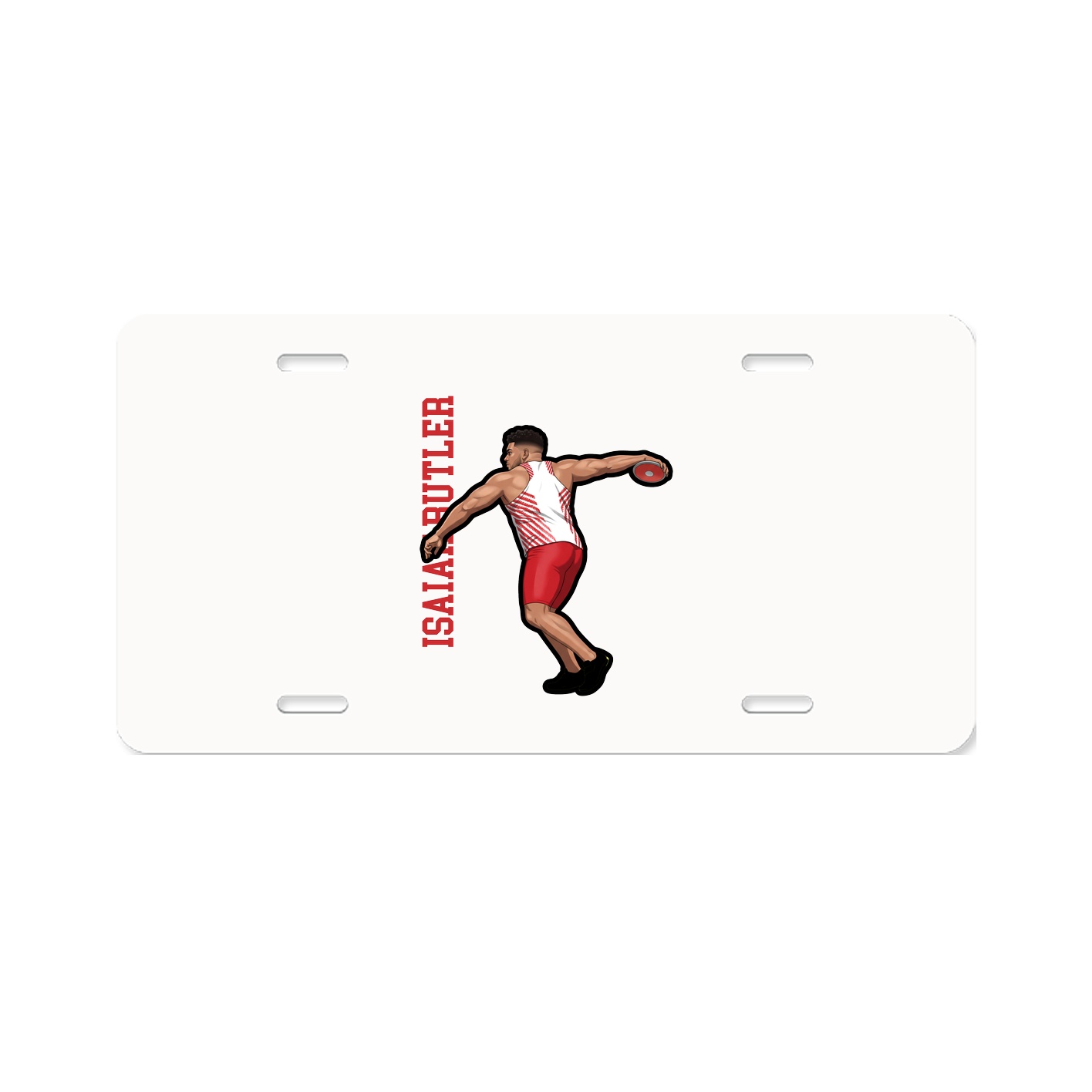 License Plate — Name Vertical in Classic