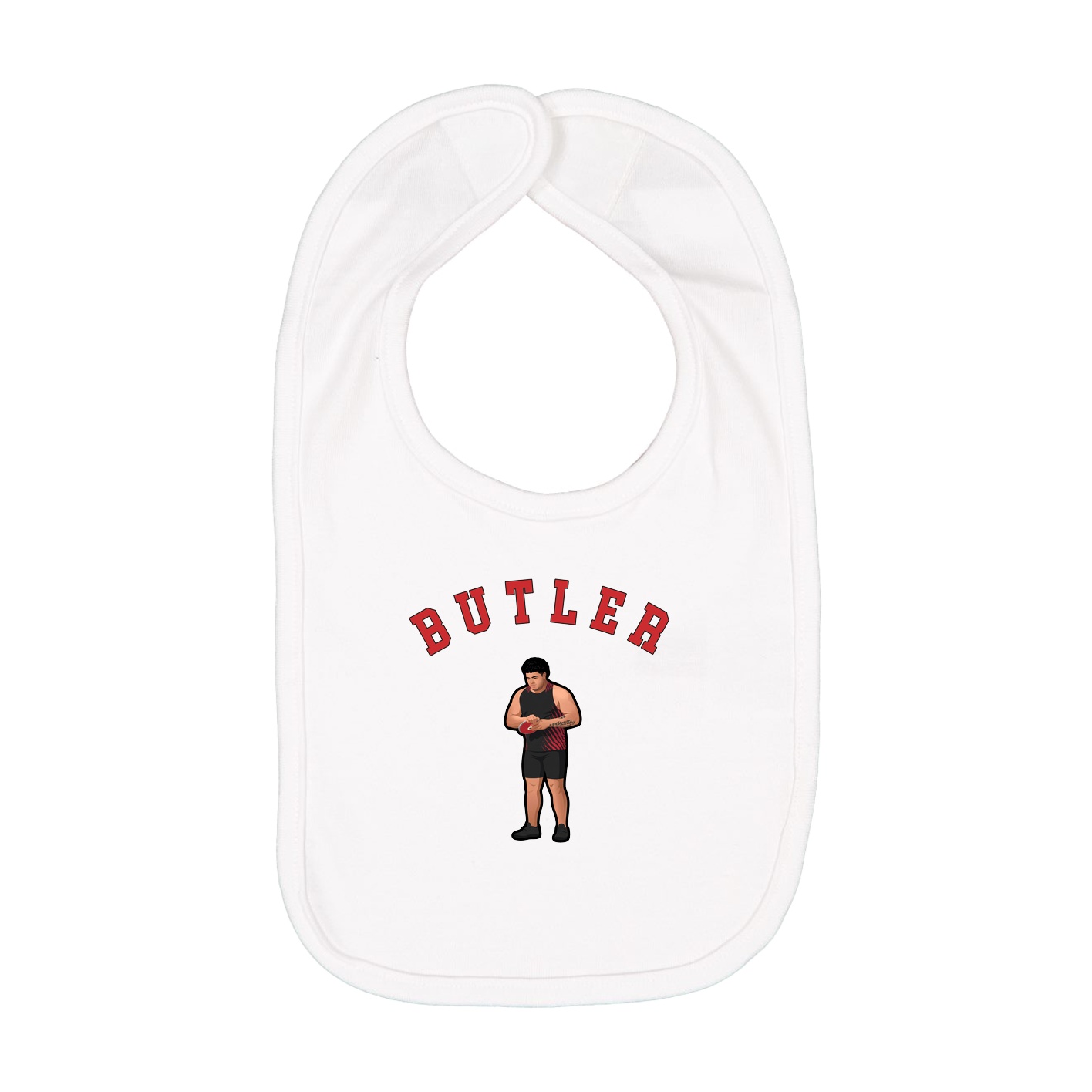 Infant Bib — Shirsey Arch in White