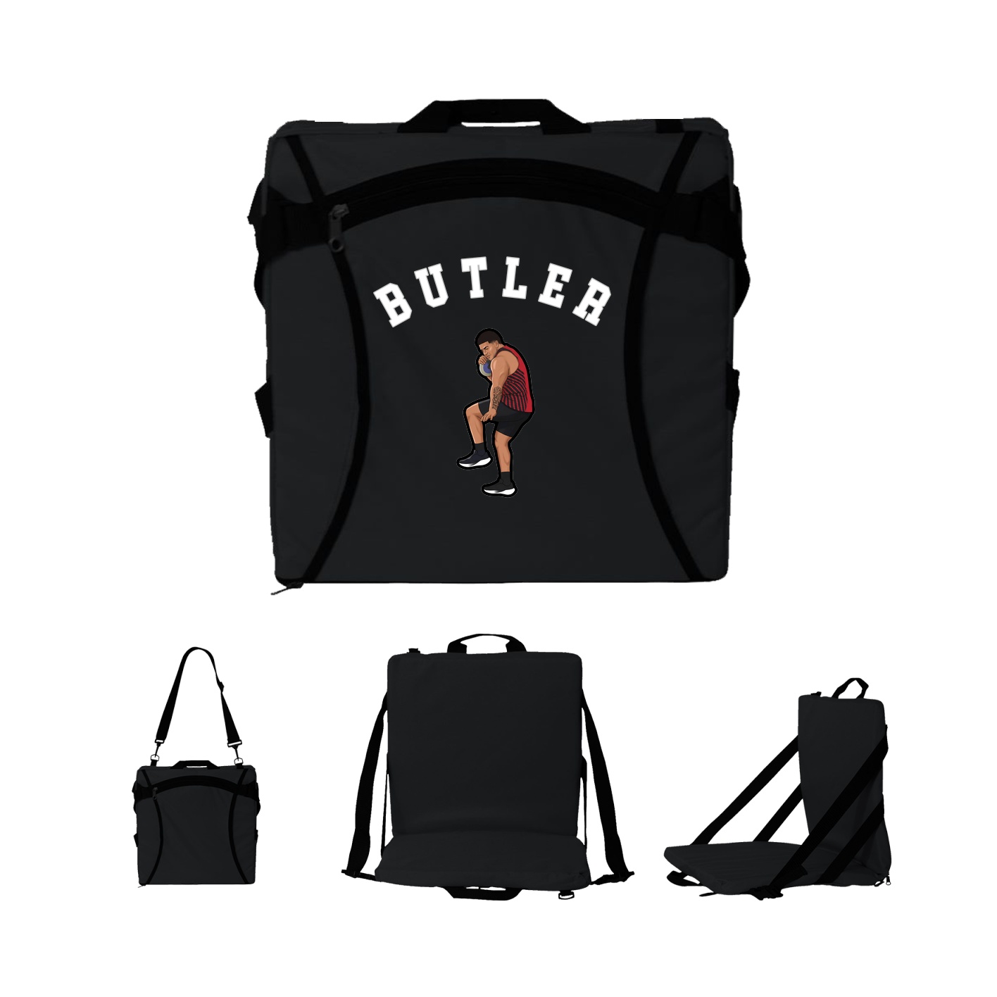 Folding Stadium Seat — Shirsey Arch in Black