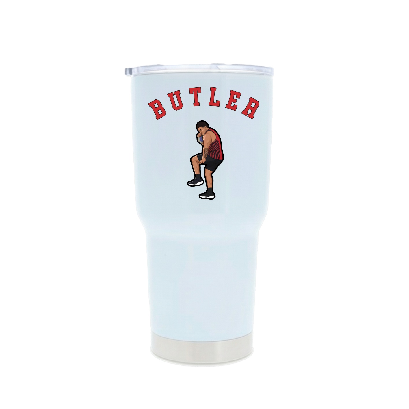 30oz Stainless Steel Tumbler — Shirsey Arch in White