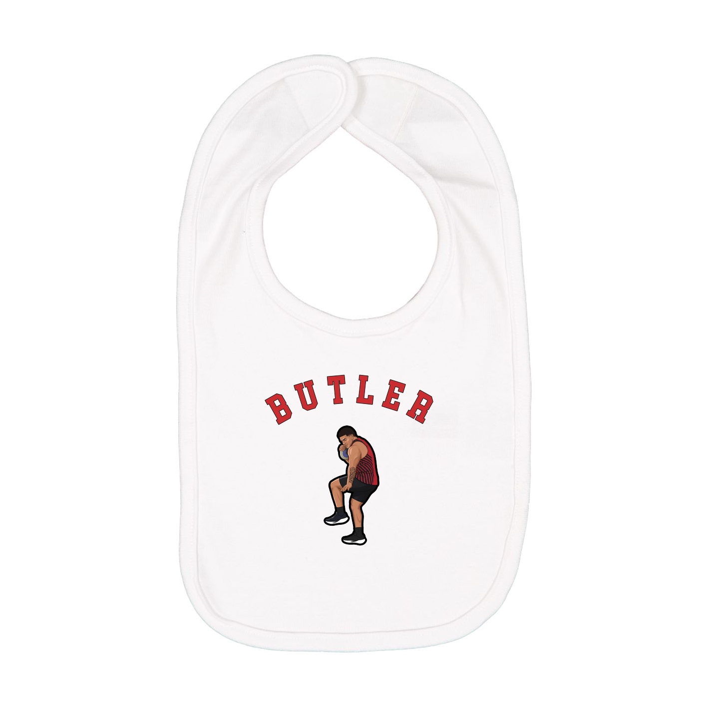 Infant Bib — Shirsey Arch in White