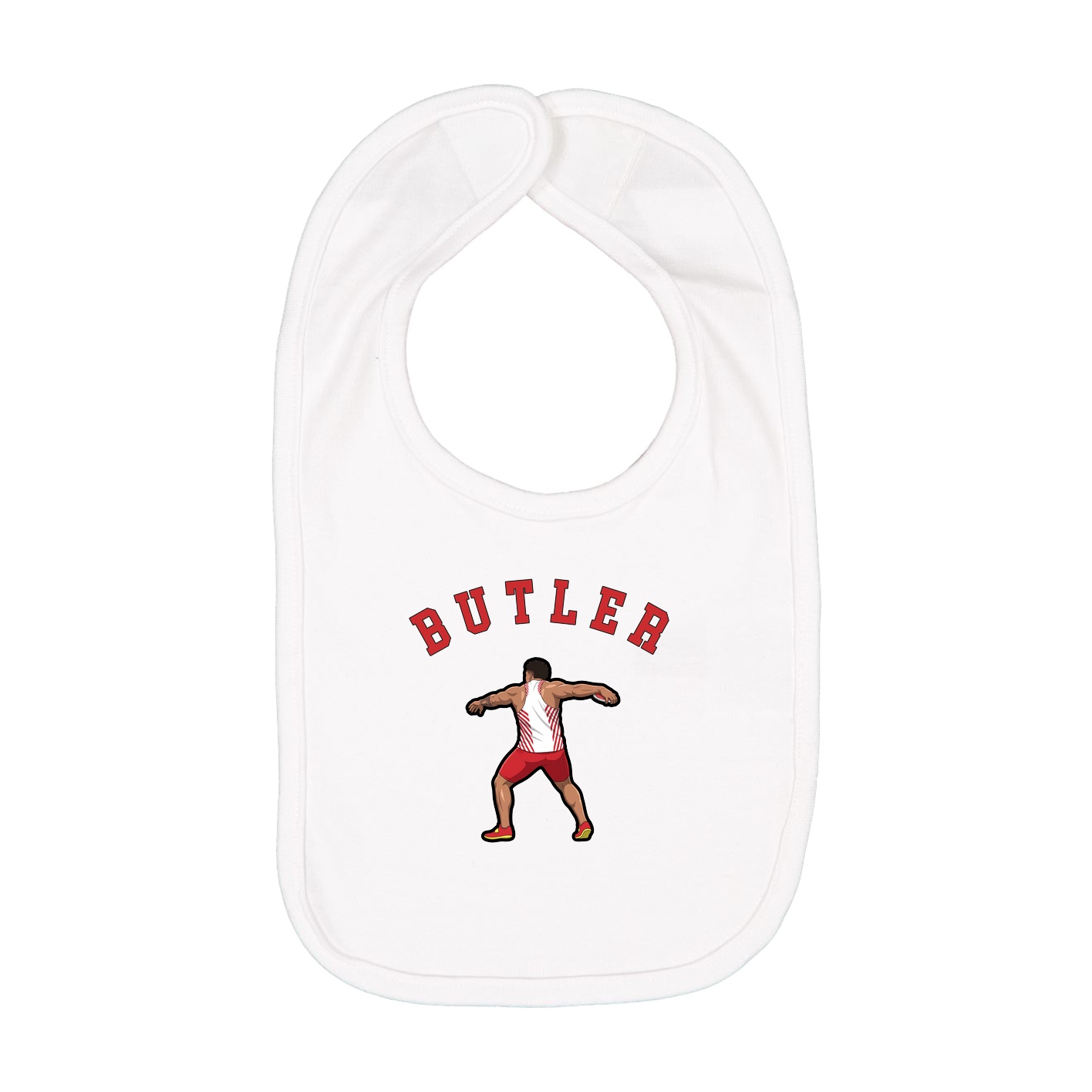 Infant Bib — Shirsey Arch in White