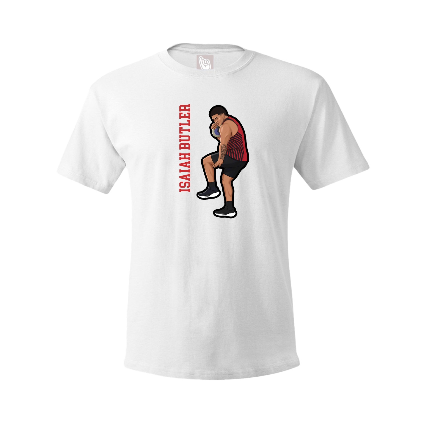 Tee — Name Vertical in White