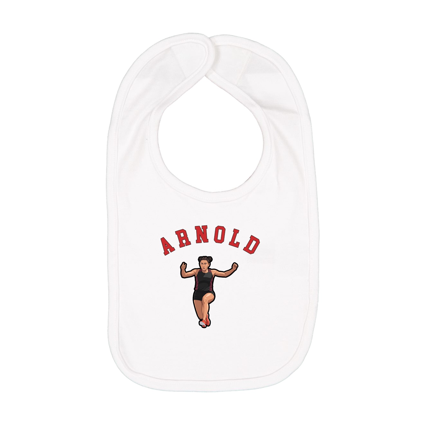 Infant Bib — Shirsey Arch in White
