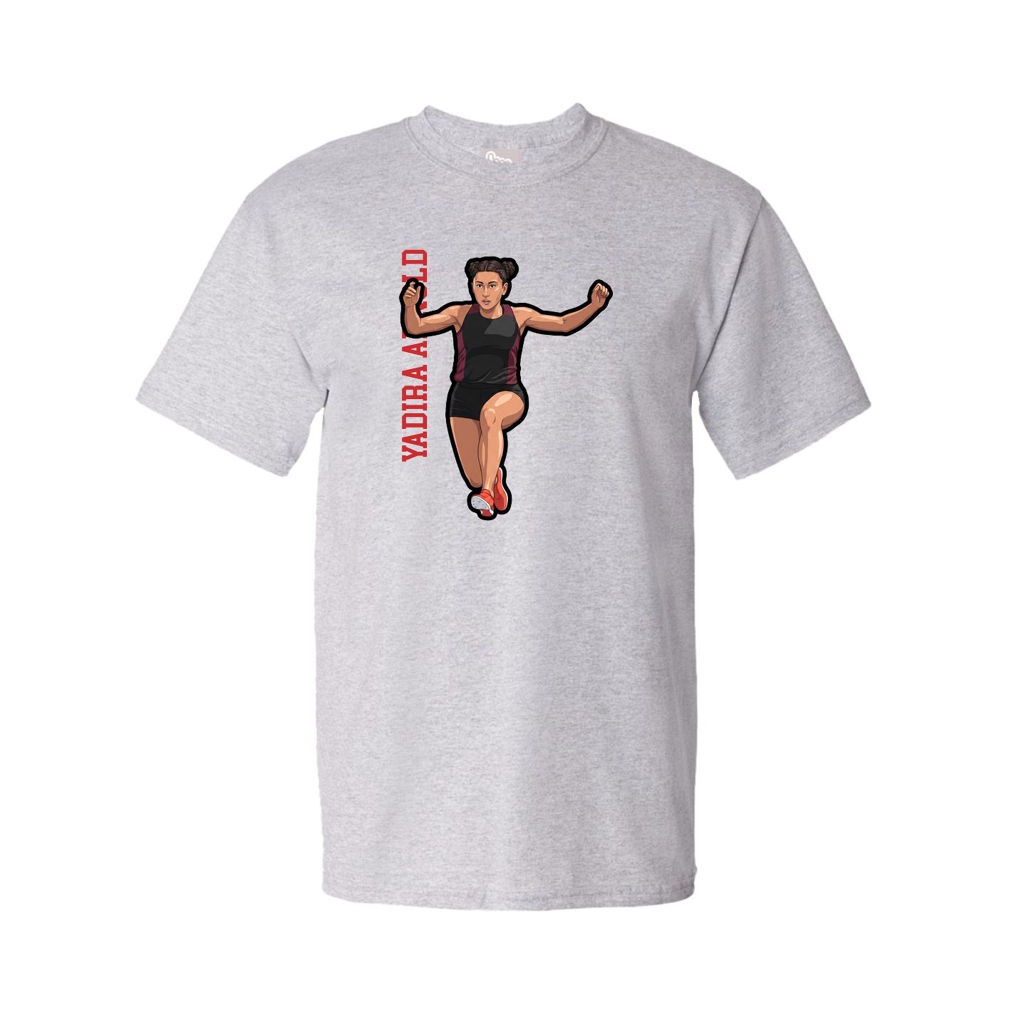 Tee — Name Vertical in Grey