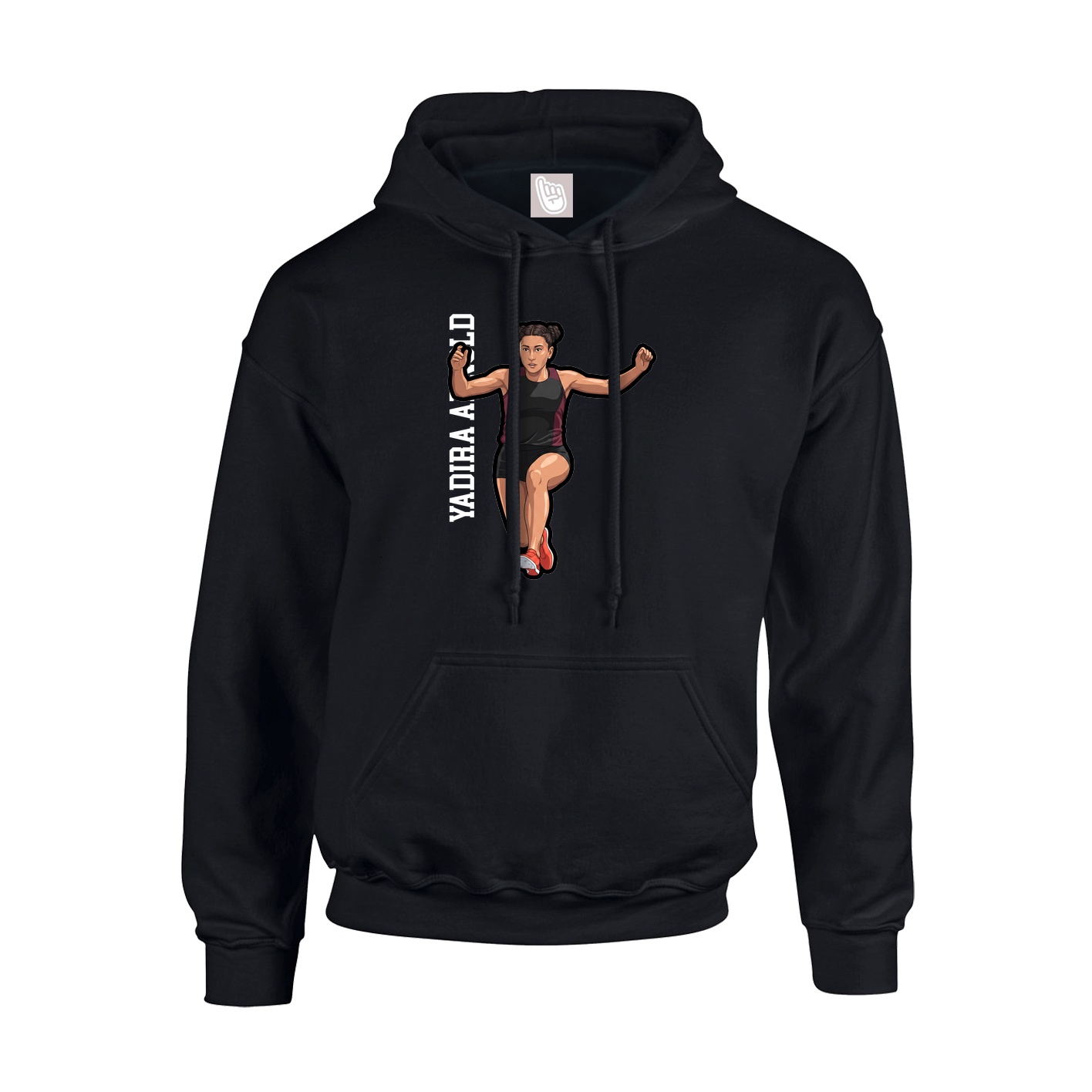 Hoodie — Name Vertical in Black