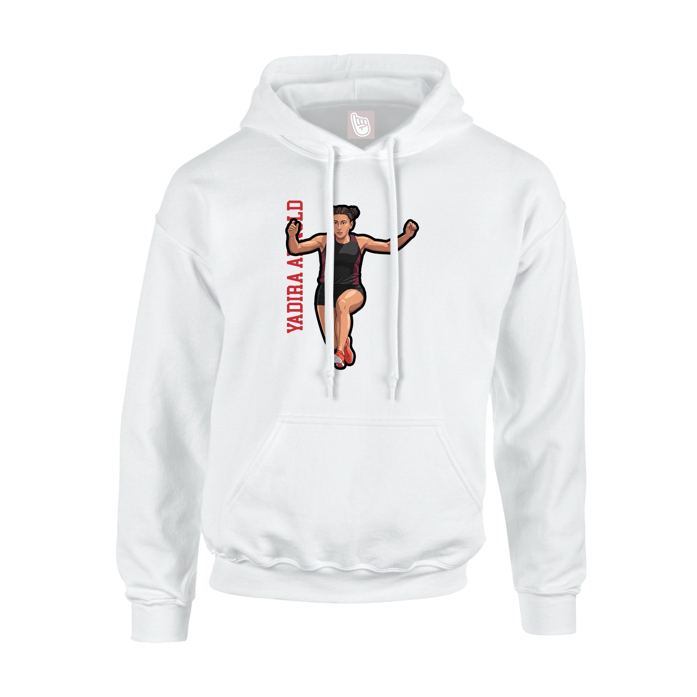 Hoodie — Name Vertical in White