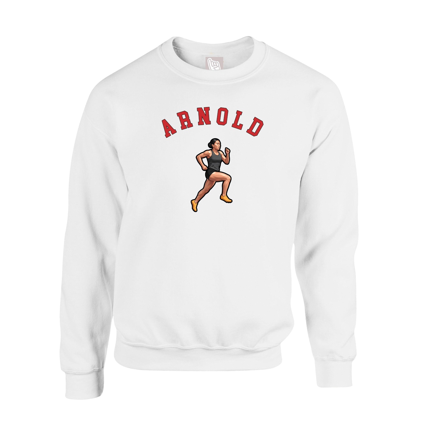 Fleece Crew — Shirsey Arch in White