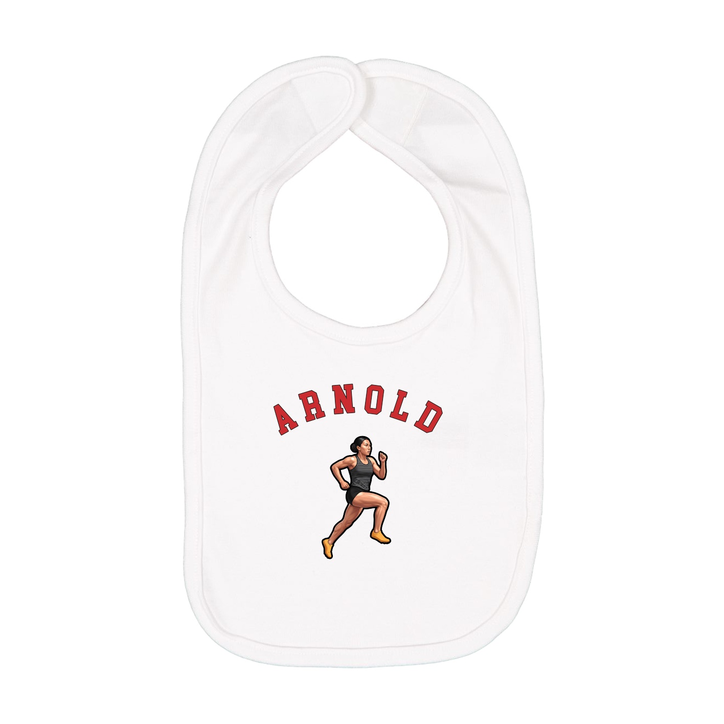 Infant Bib — Shirsey Arch in White