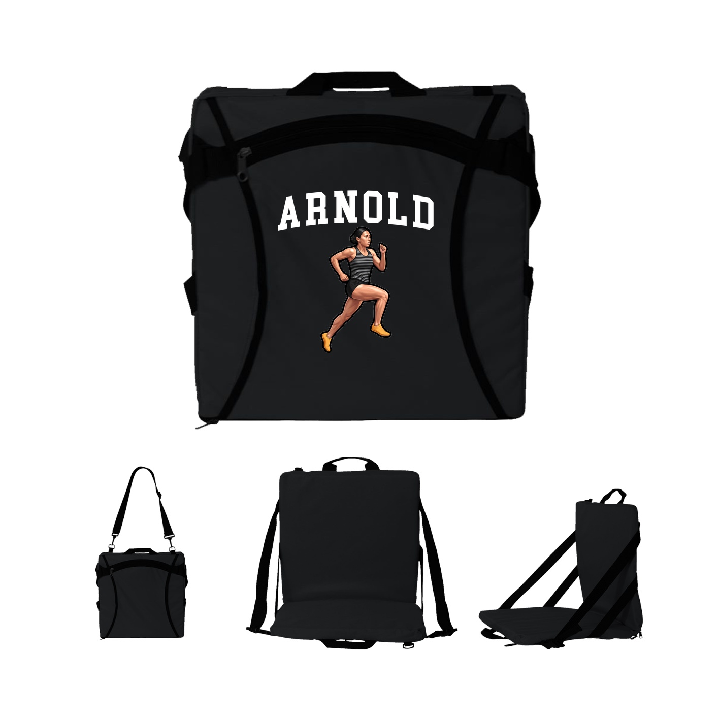 Folding Stadium Seat — Shirsey in Black