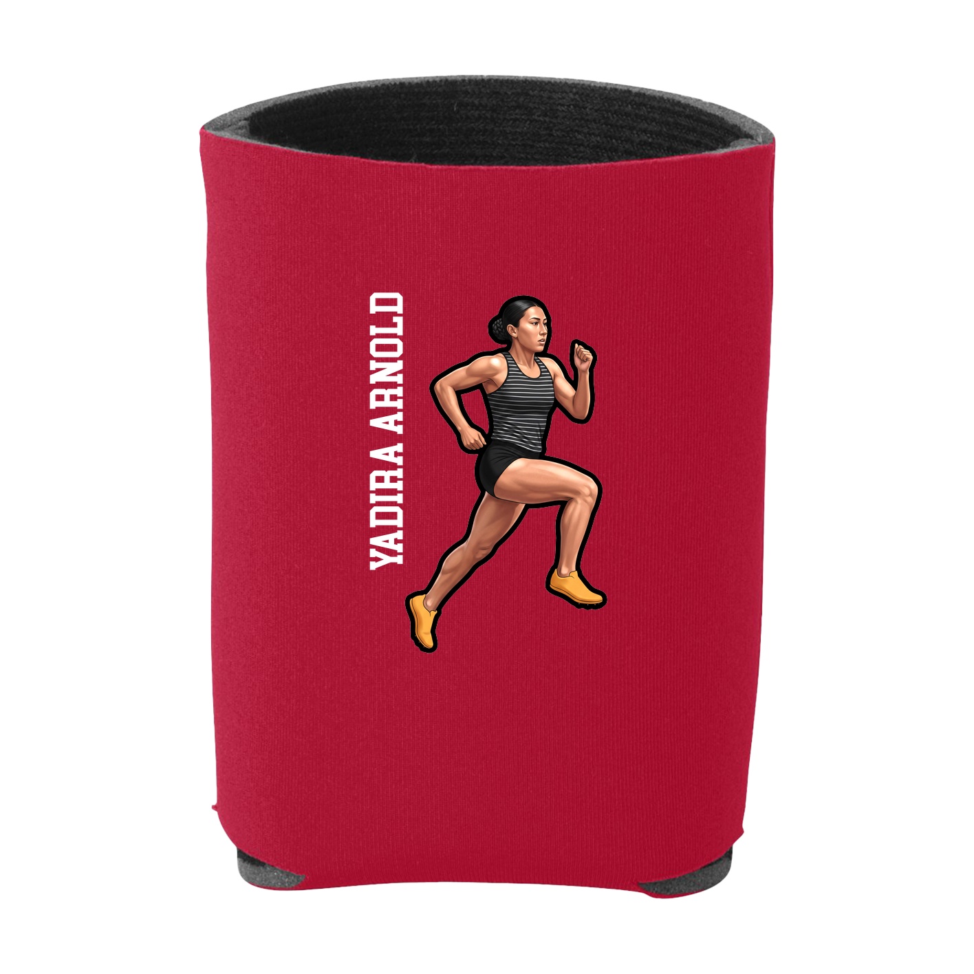 Can Holder — Name Vertical in Red