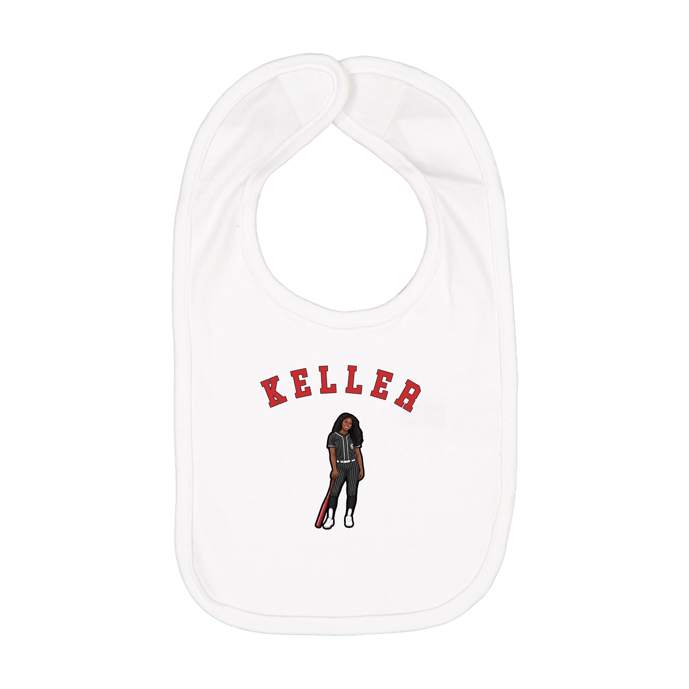 Infant Bib — Shirsey Arch in White