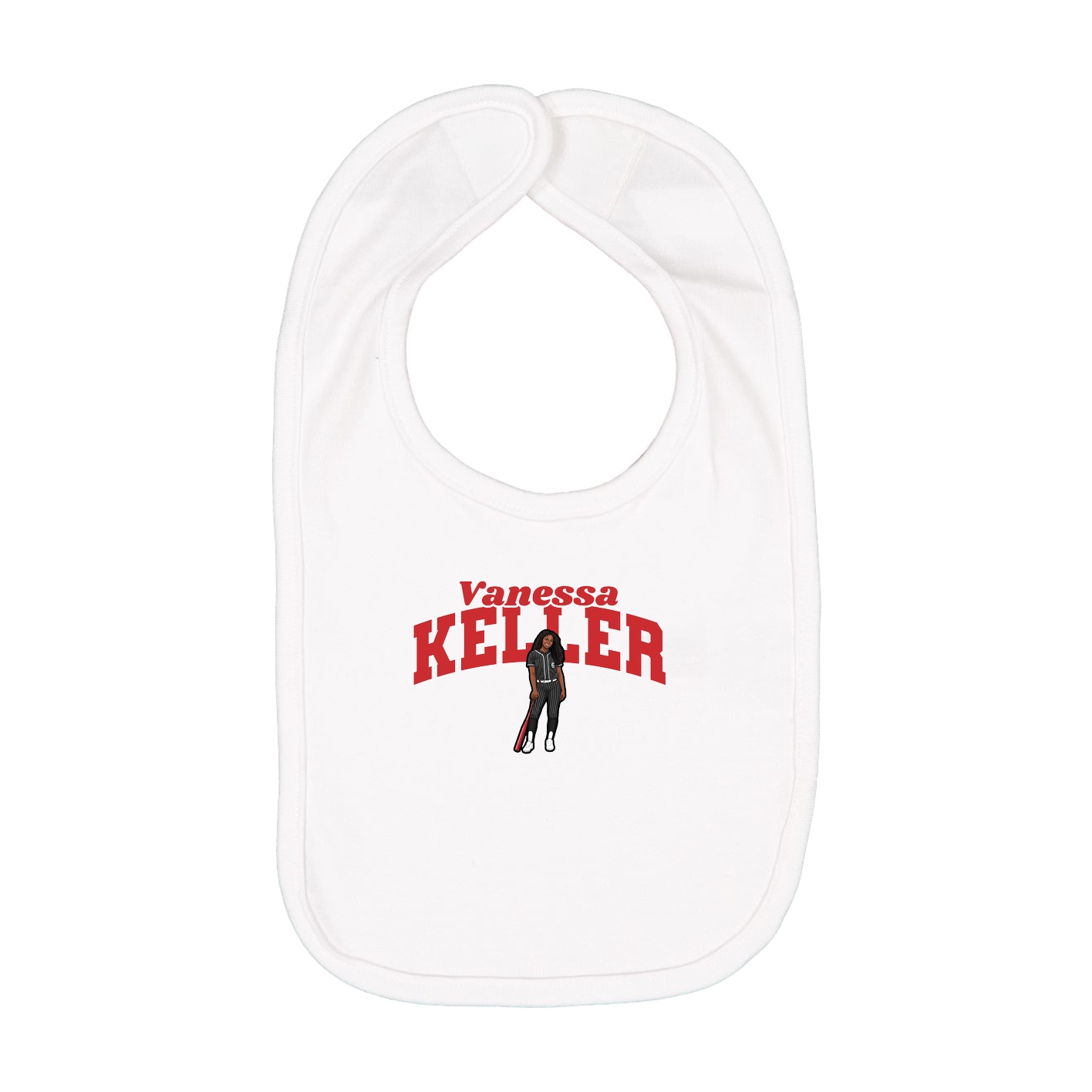 Infant Bib — Signature Arch in White