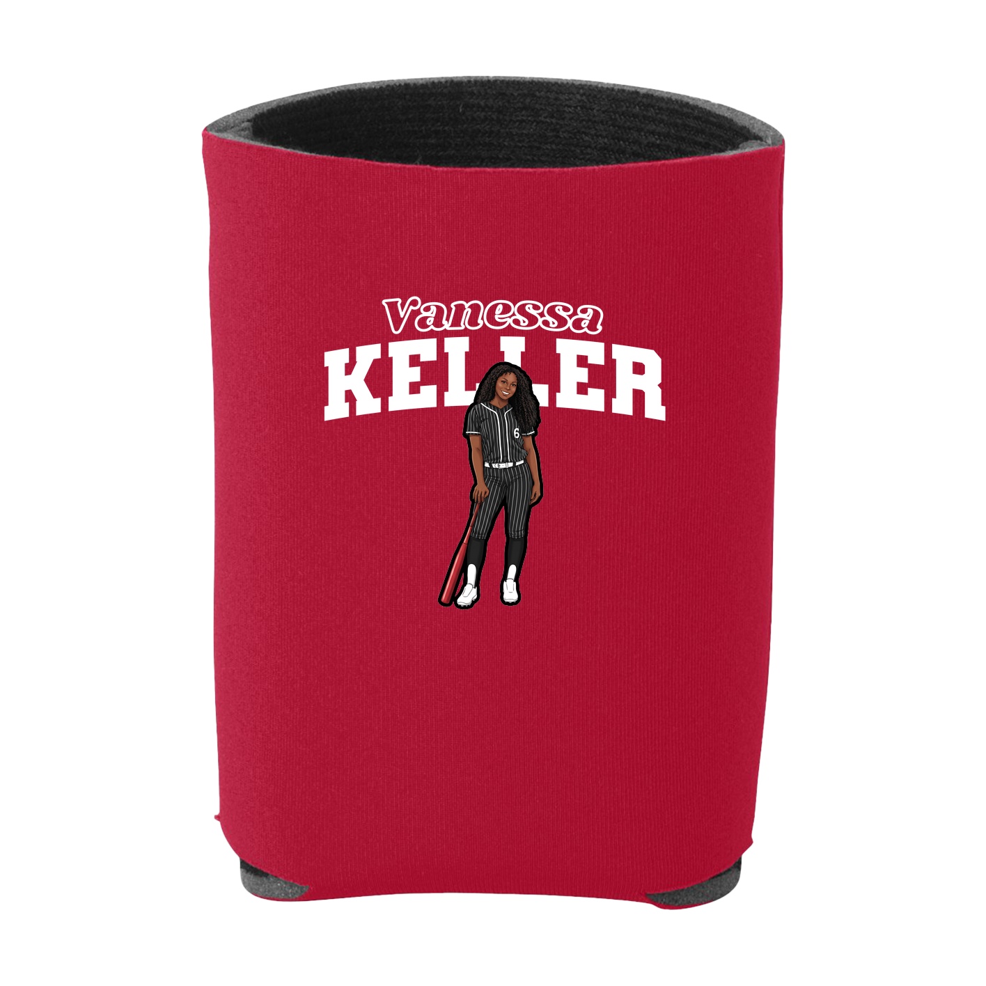 Can Holder — Name Arch in Red