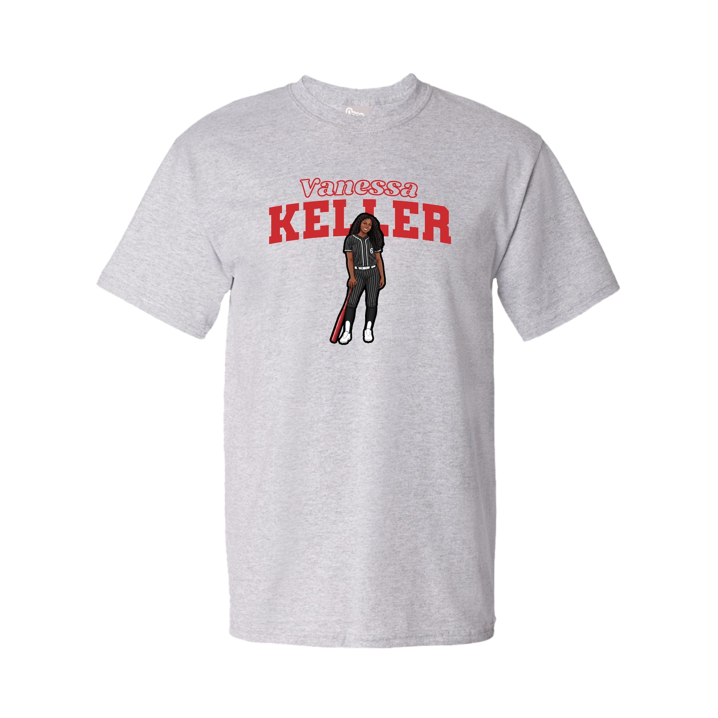 Youth Tee — Name Arch in Grey