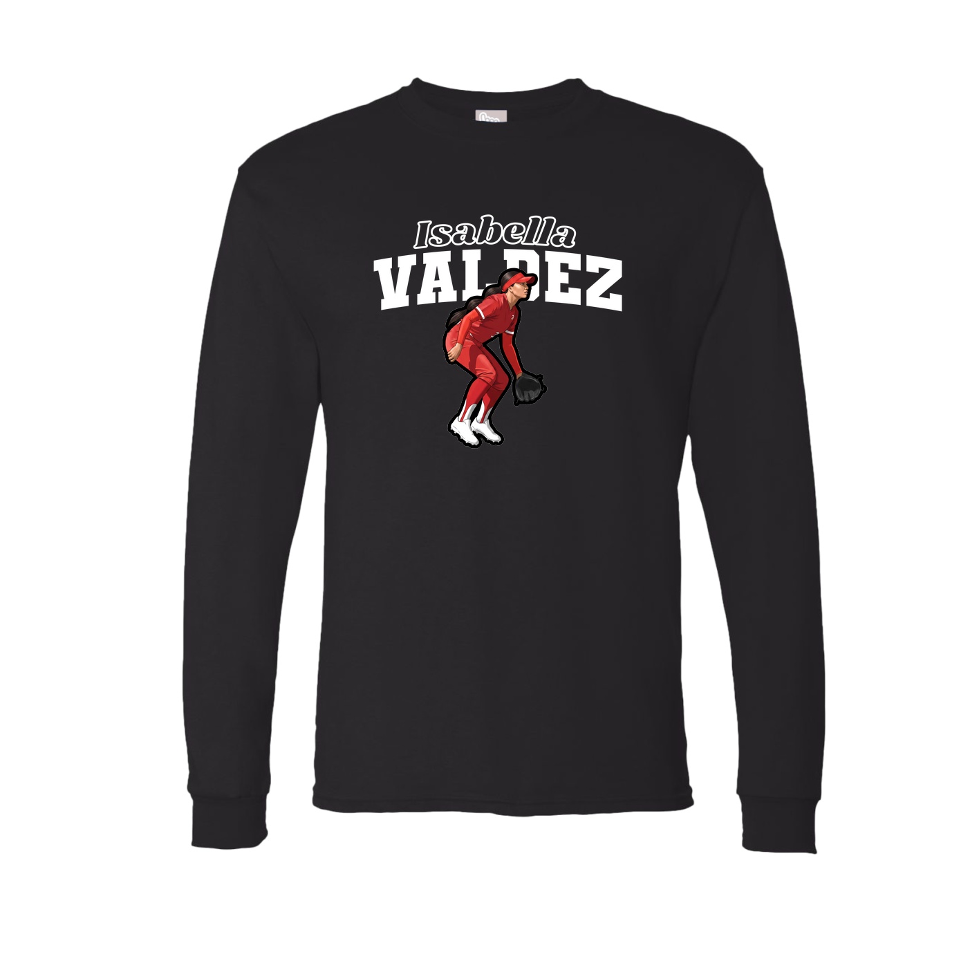 Long Sleeve Tee — Name Arch in Black