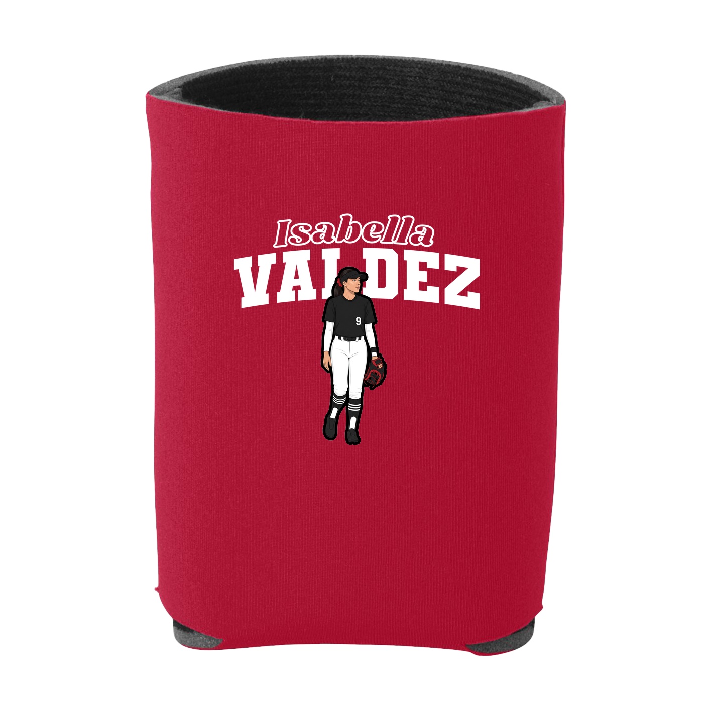Can Holder — Name Arch in Red