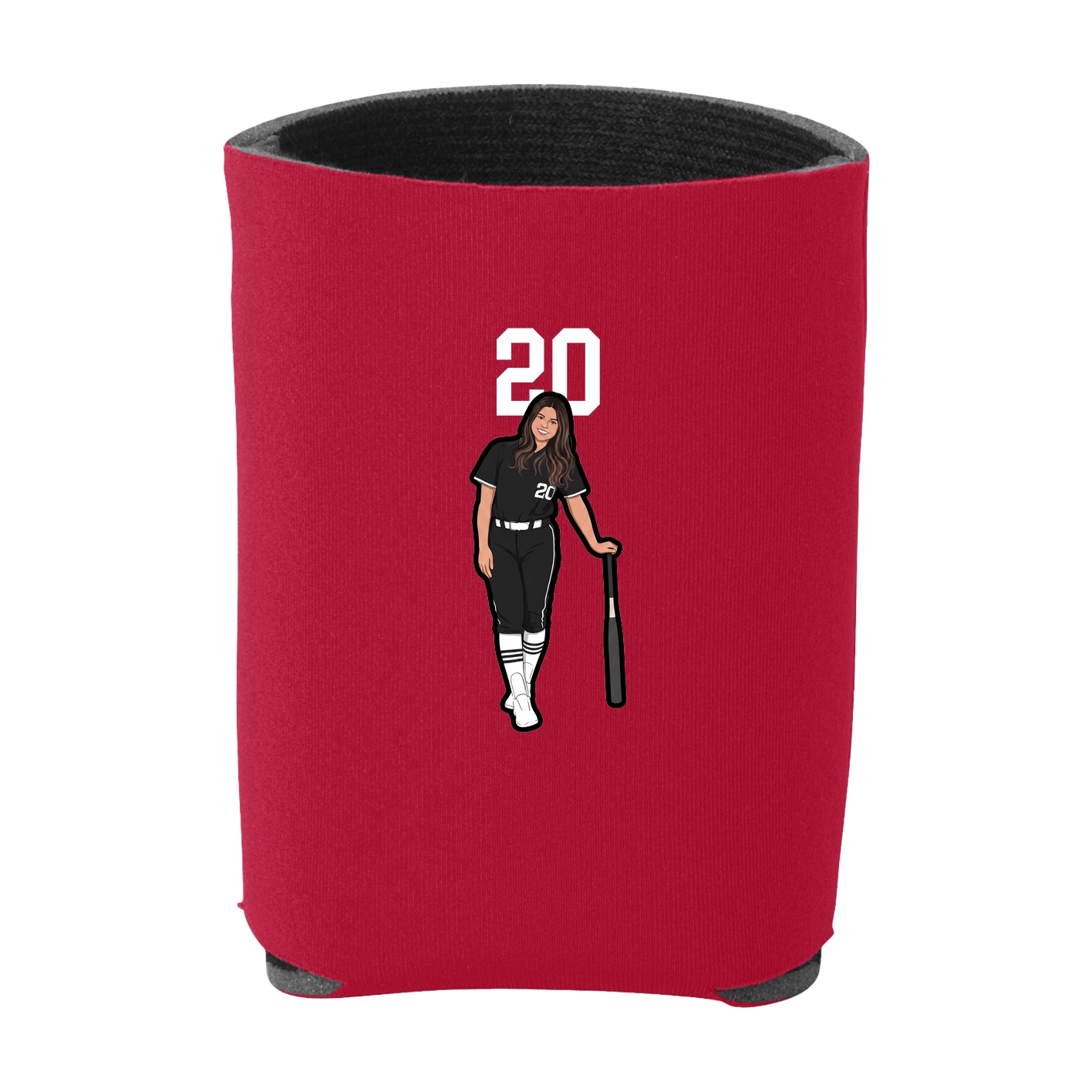 Can Holder — Number Top in Red