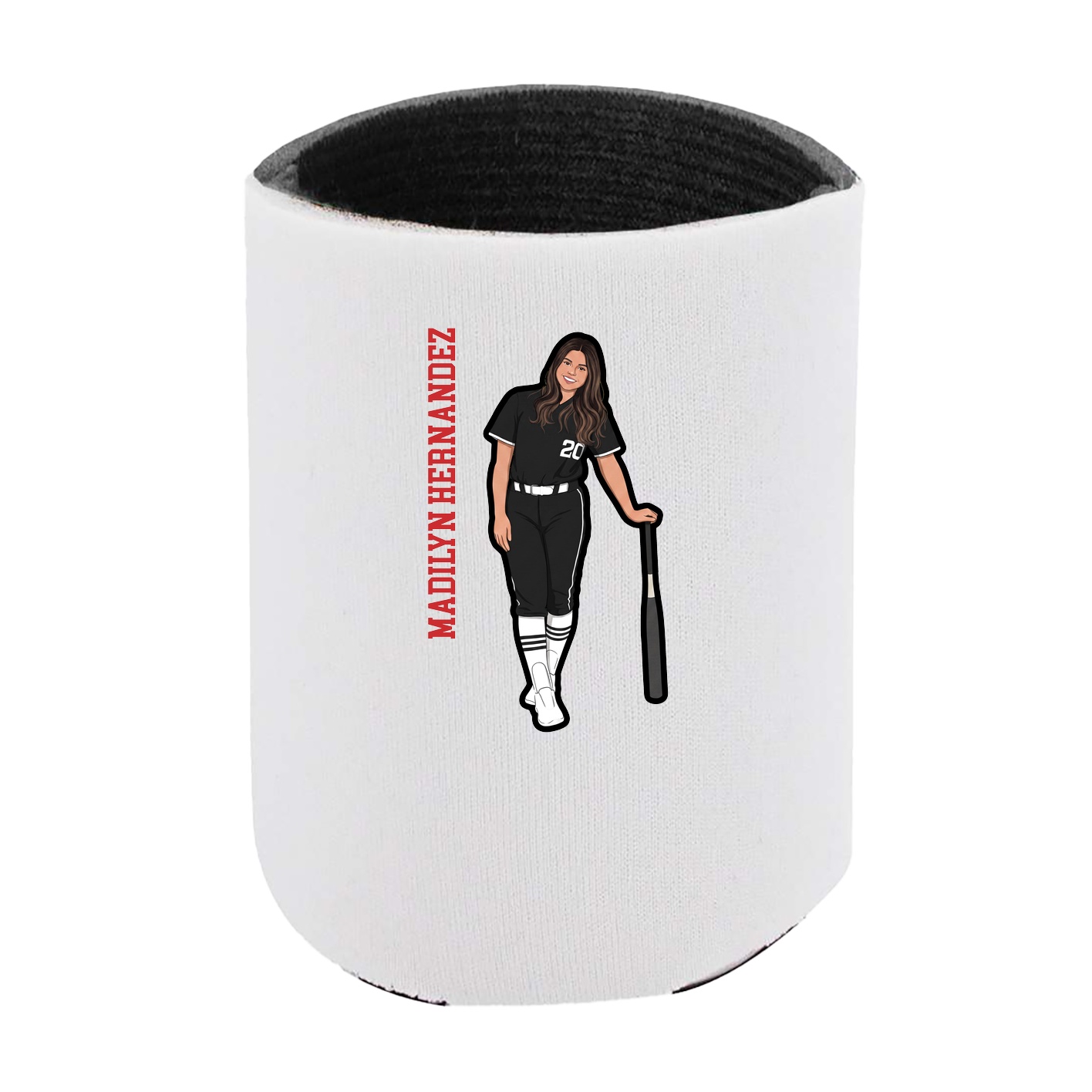 Can Holder — Name Vertical in White