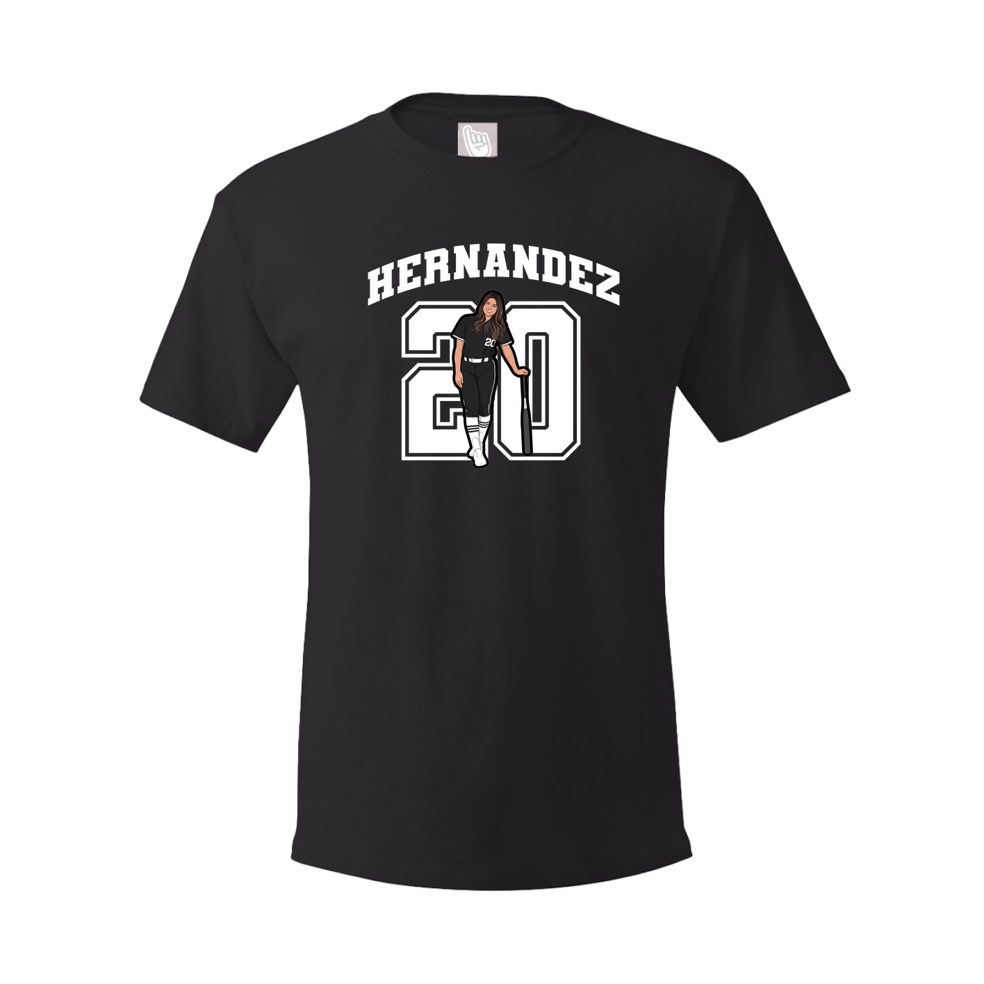 Youth Tee — Number in Black