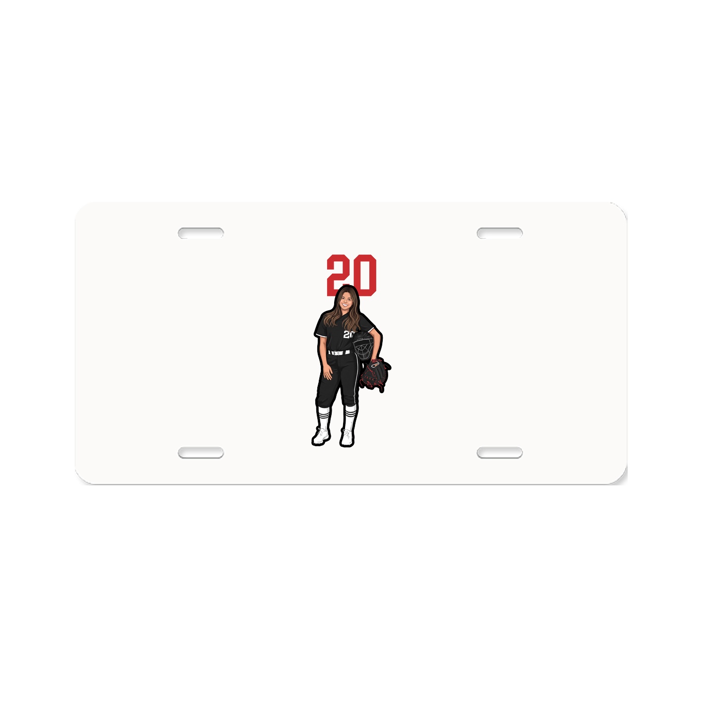 License Plate — Number Top in Classic