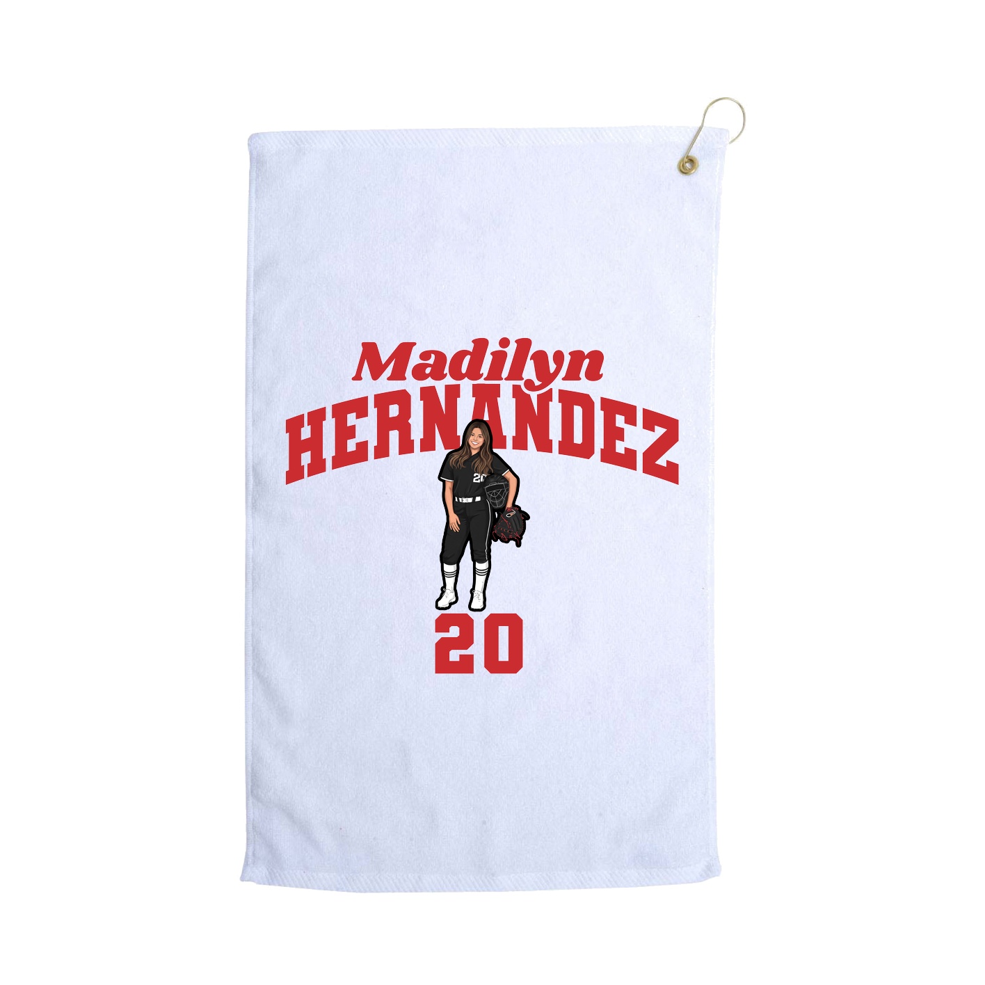 Golf Towel — Signature Arch in White